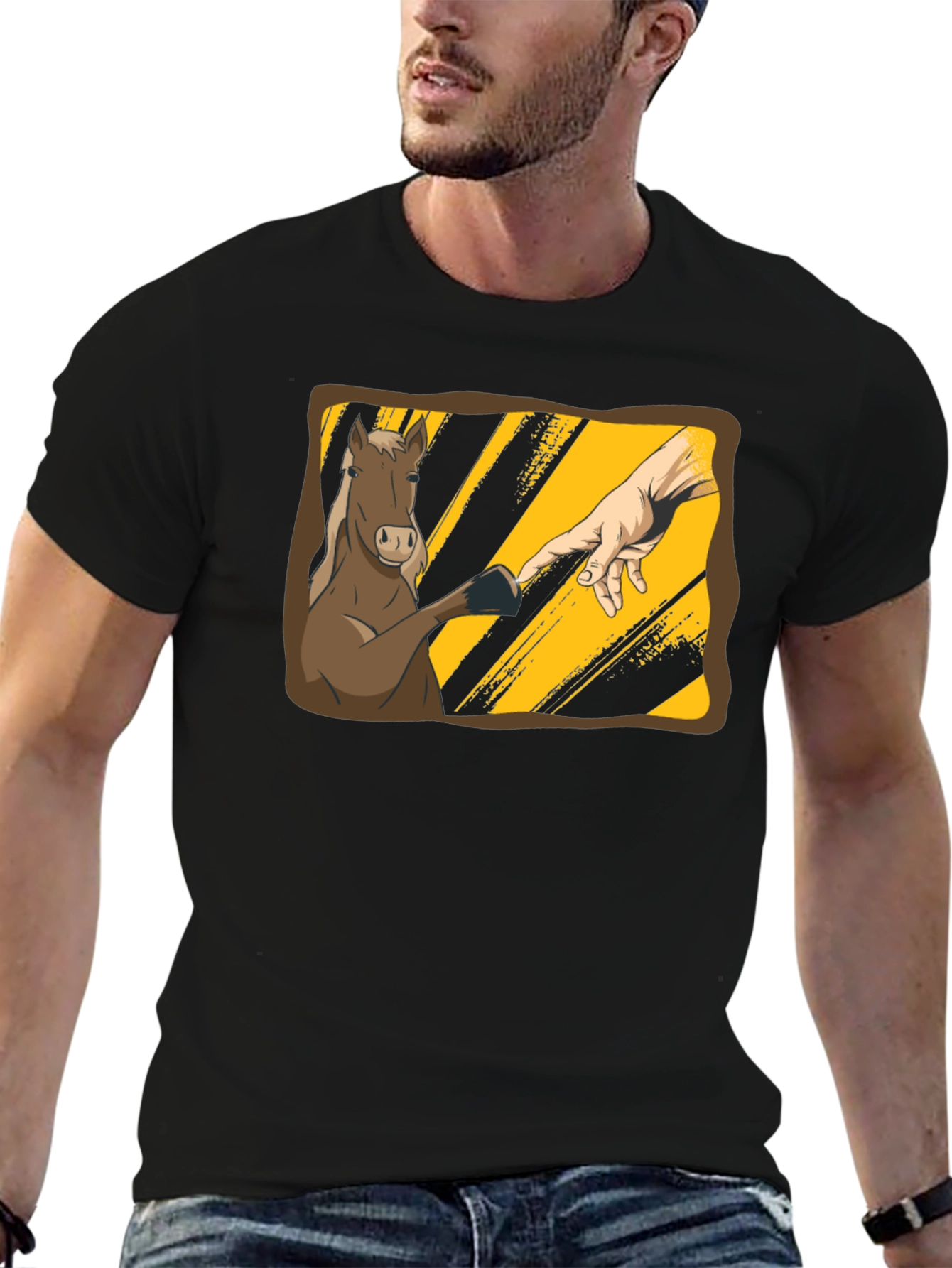 Horse Creation Parody Graphic Tee