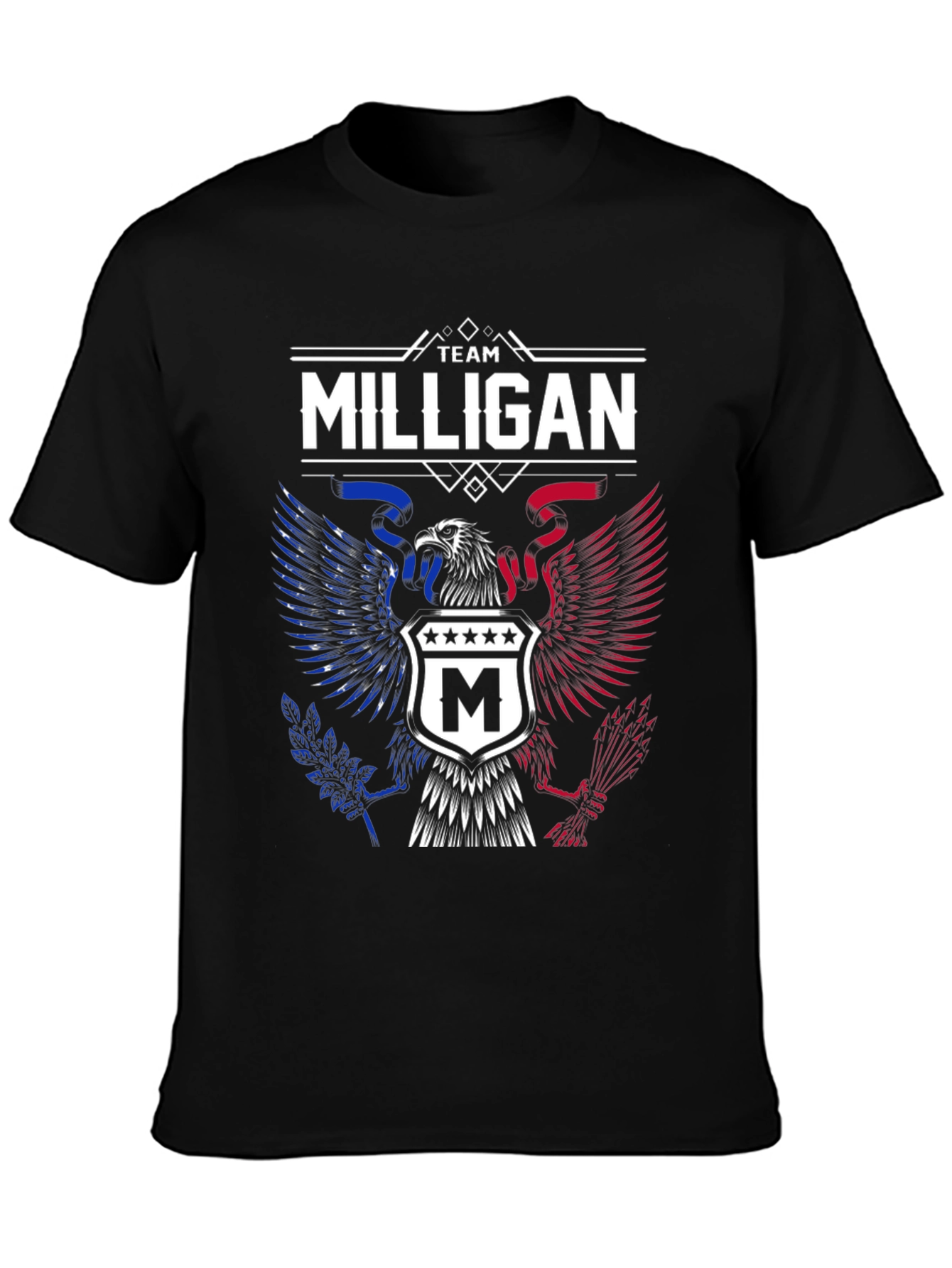 Team Milligan Patriotic Eagle Graphic T-Shirt
