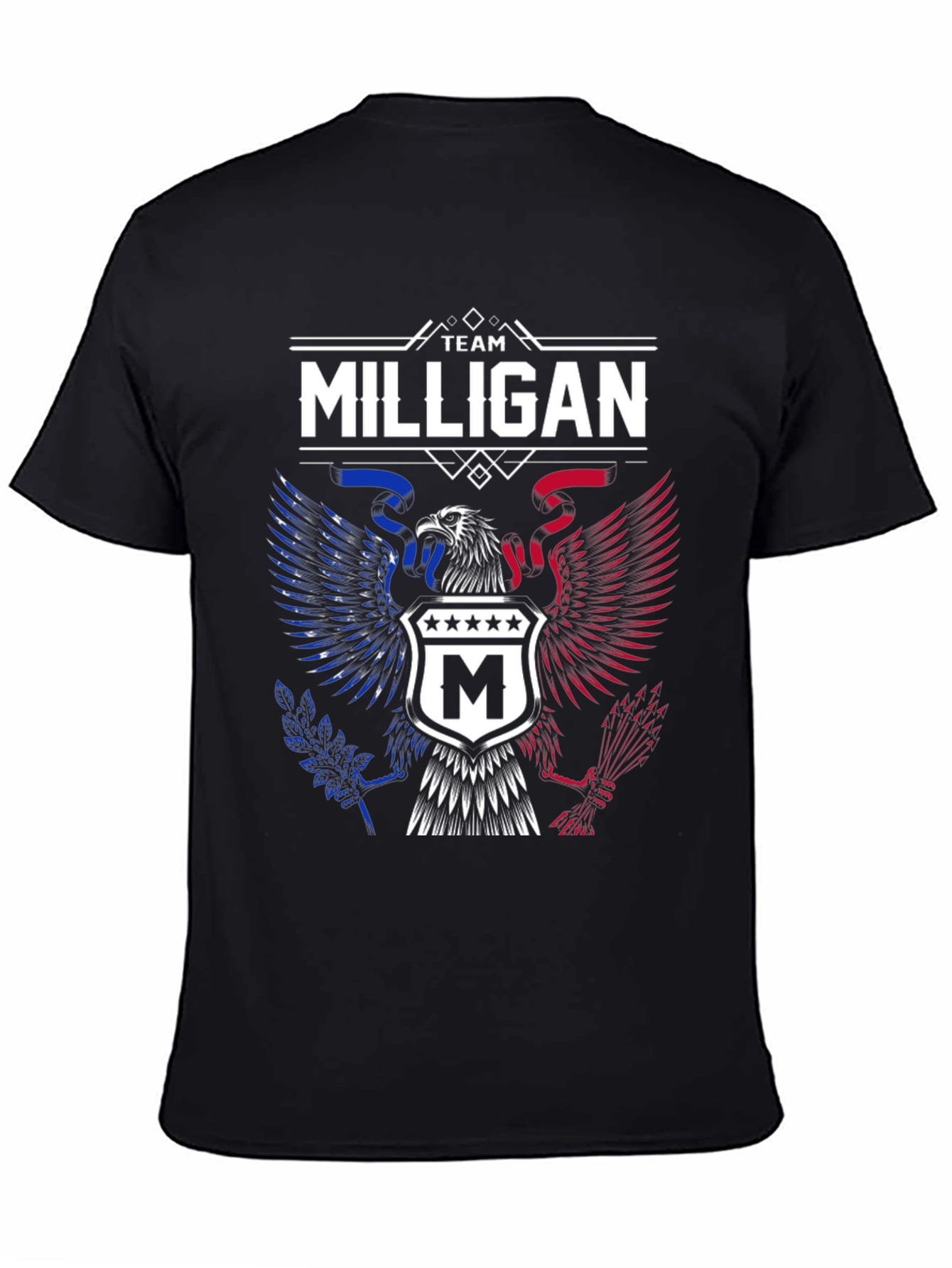 Team Milligan Patriotic Eagle Graphic T-Shirt