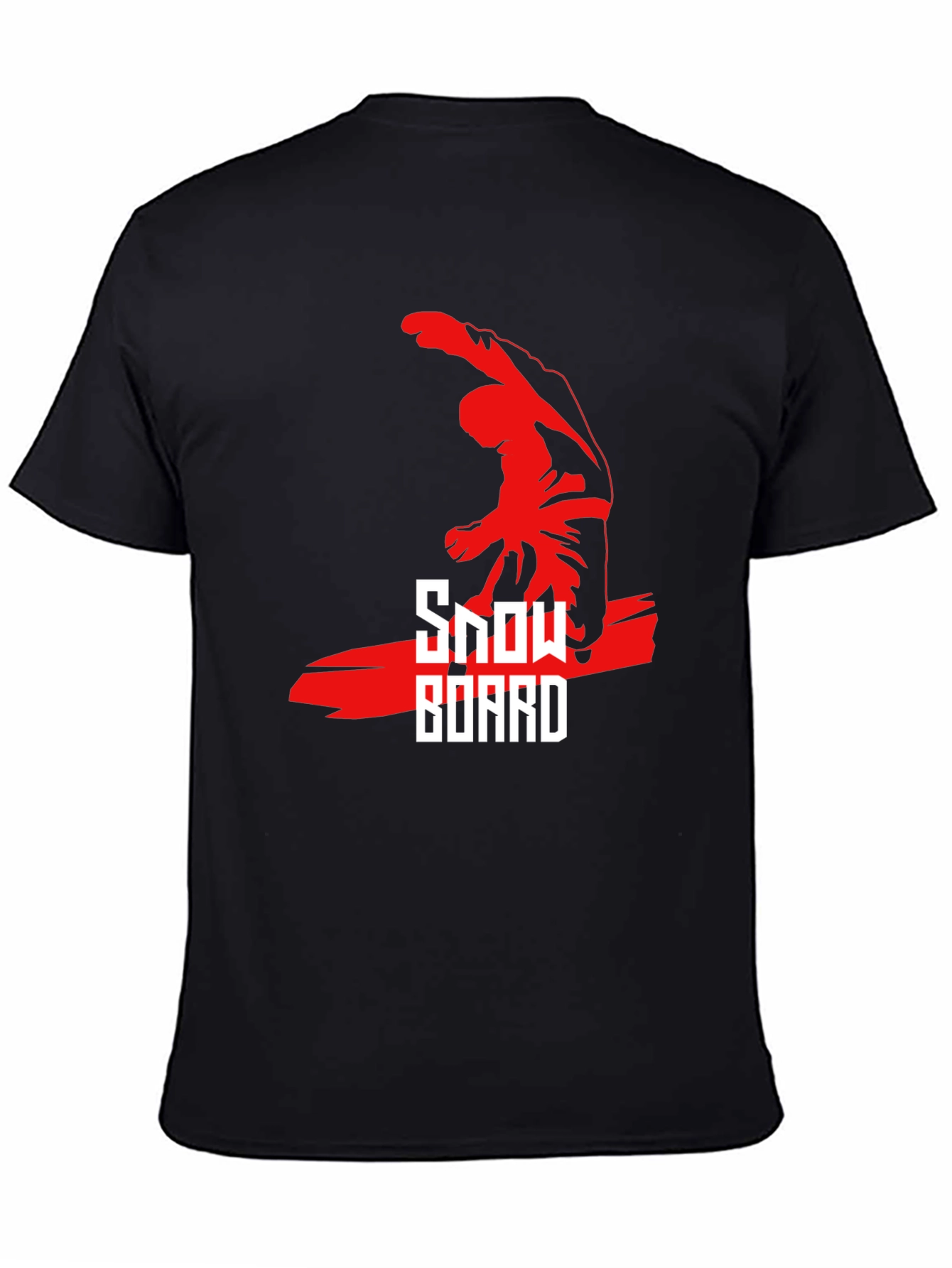 Cool Snowboard Graphic Black T-Shirt
