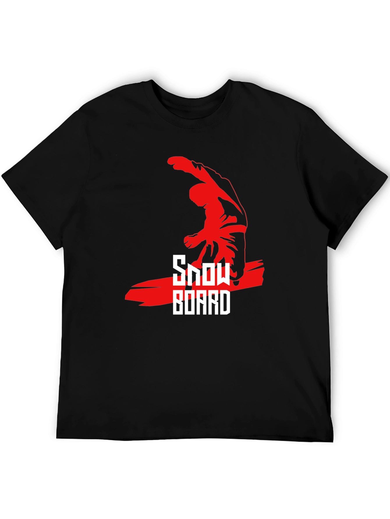 Cool Snowboard Graphic Black T-Shirt