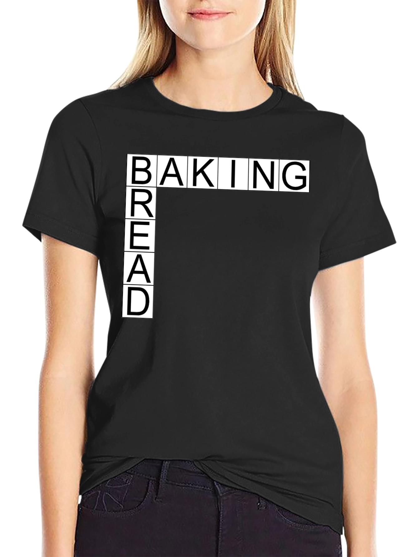 Baking Bread Black T-Shirt - Unique Design