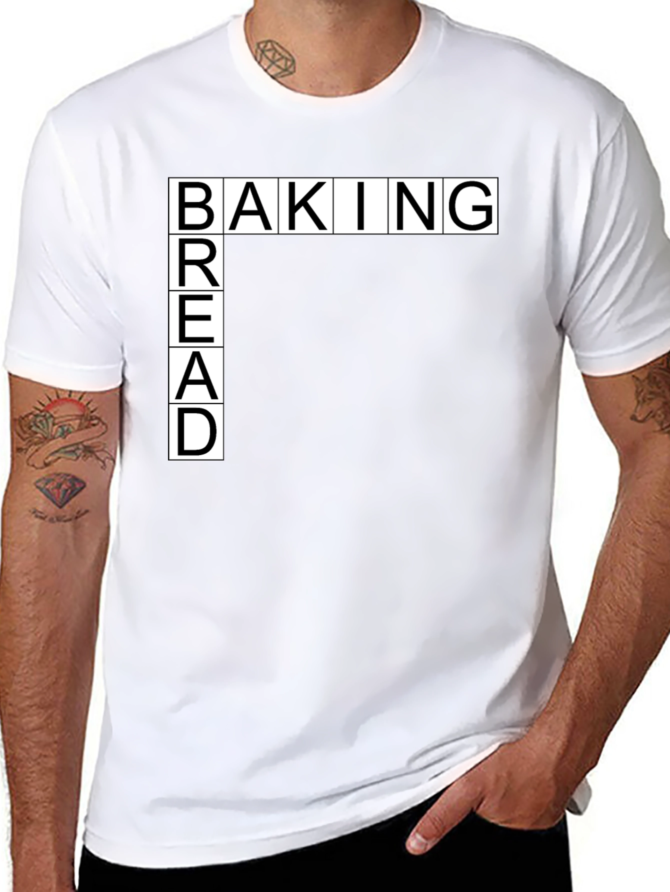 Baking Bread Black T-Shirt - Unique Design