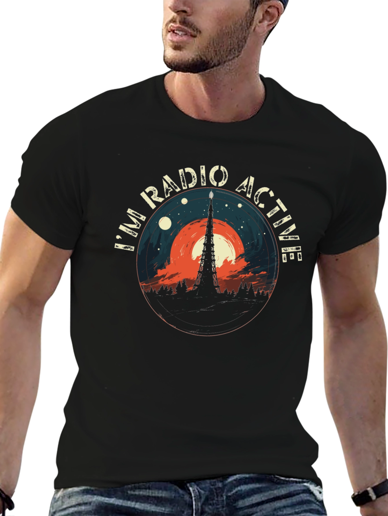Radio Active Graphic Tee - Mens Casual Style