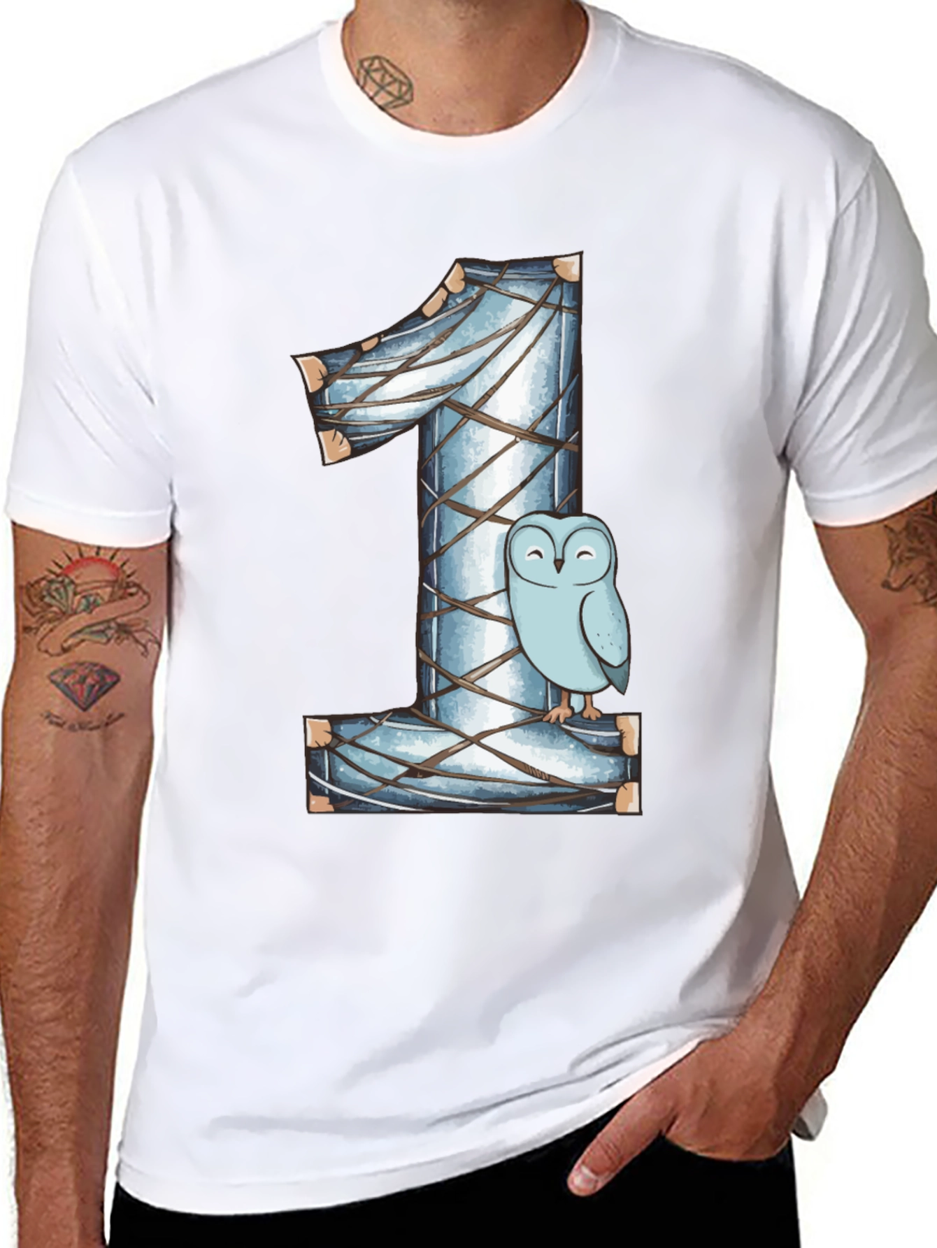 Owl Number One Kids Birthday Shirt