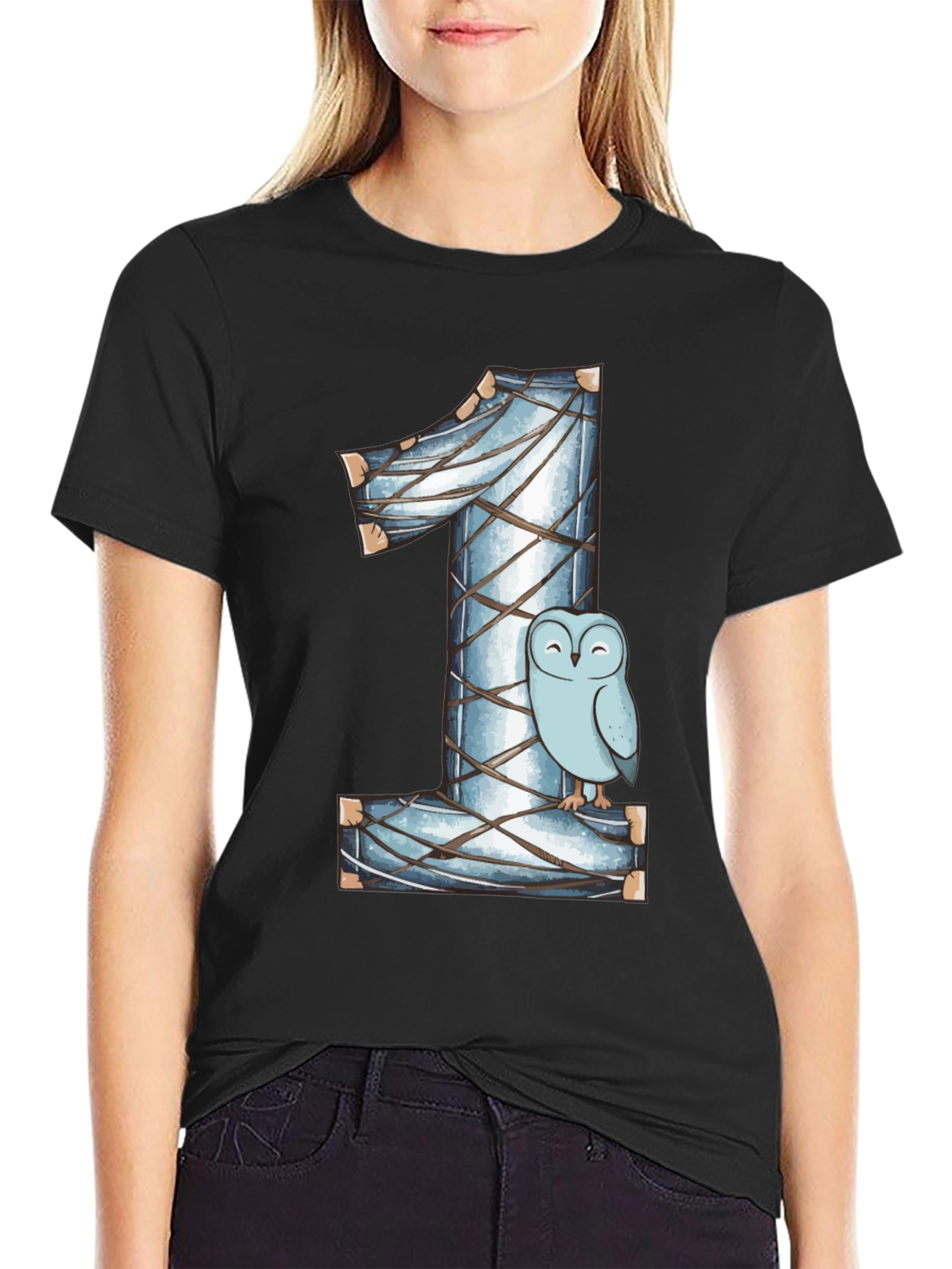Owl Number One Kids Birthday Shirt