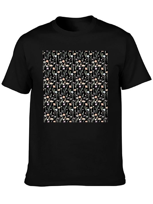 Floral Pattern T-Shirt - Elegant Design Comfortable Fit