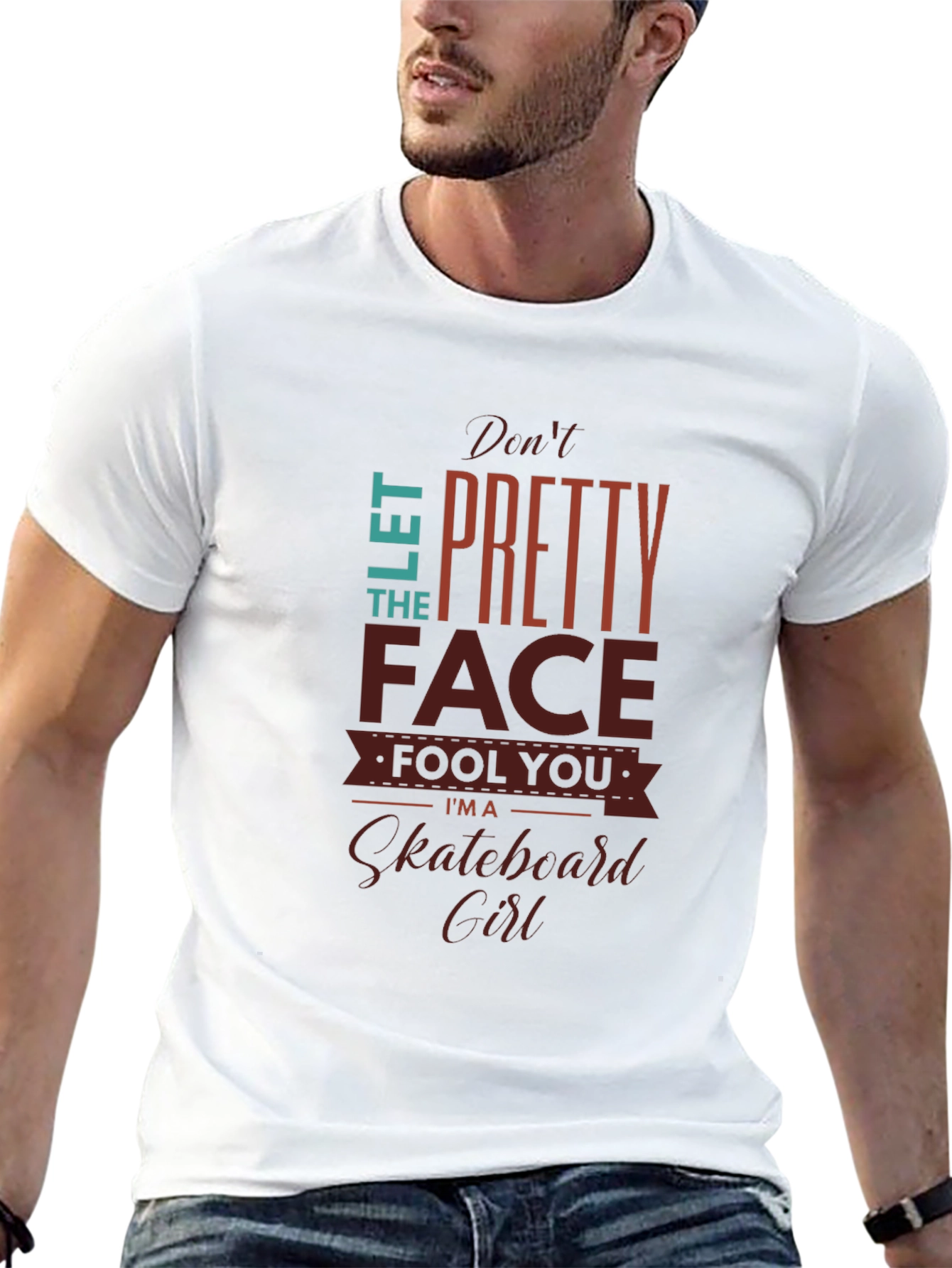 Skateboard Girl Graphic T-Shirt - Edgy Streetwear