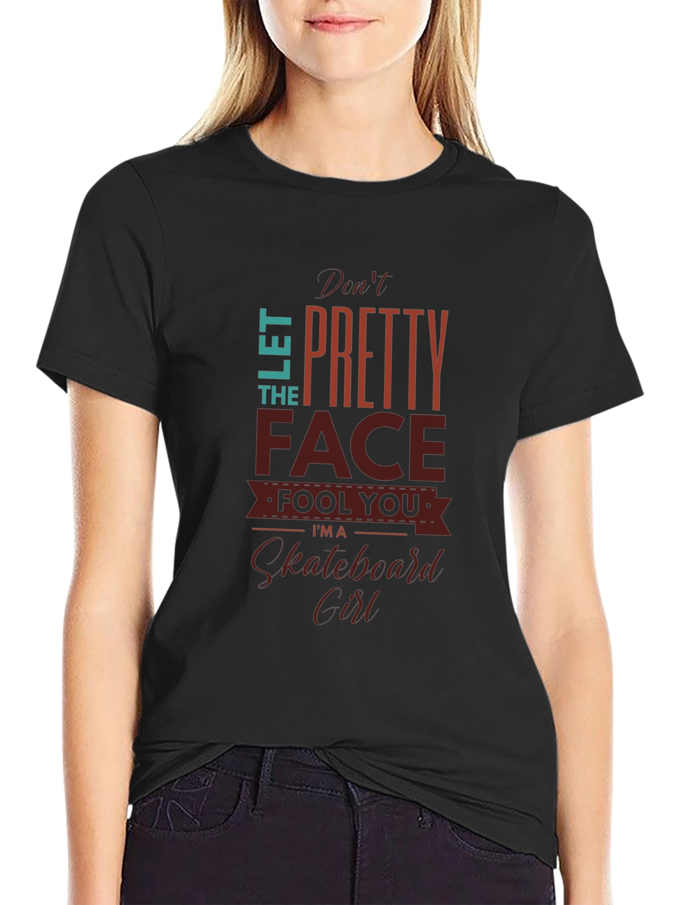 Skateboard Girl Graphic T-Shirt - Edgy Streetwear