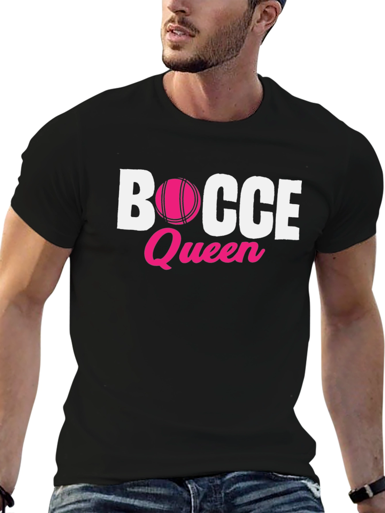 Bocce Queen T-Shirt - Pink Ball Graphic Tee