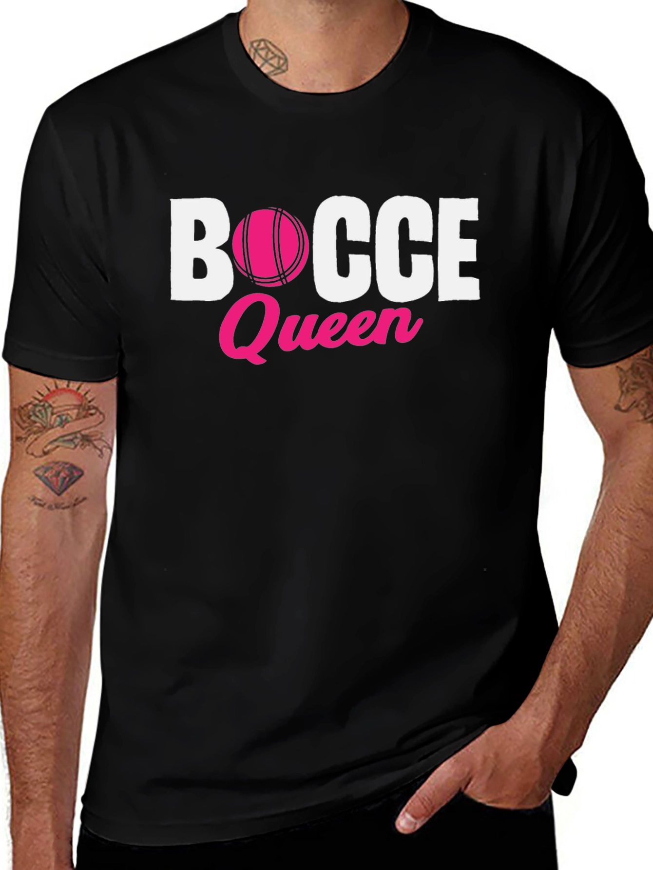 Bocce Queen T-Shirt - Pink Ball Graphic Tee