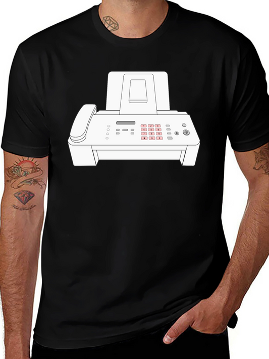 Fax Machine Graphic Tee - Retro Office Humor T-Shirt