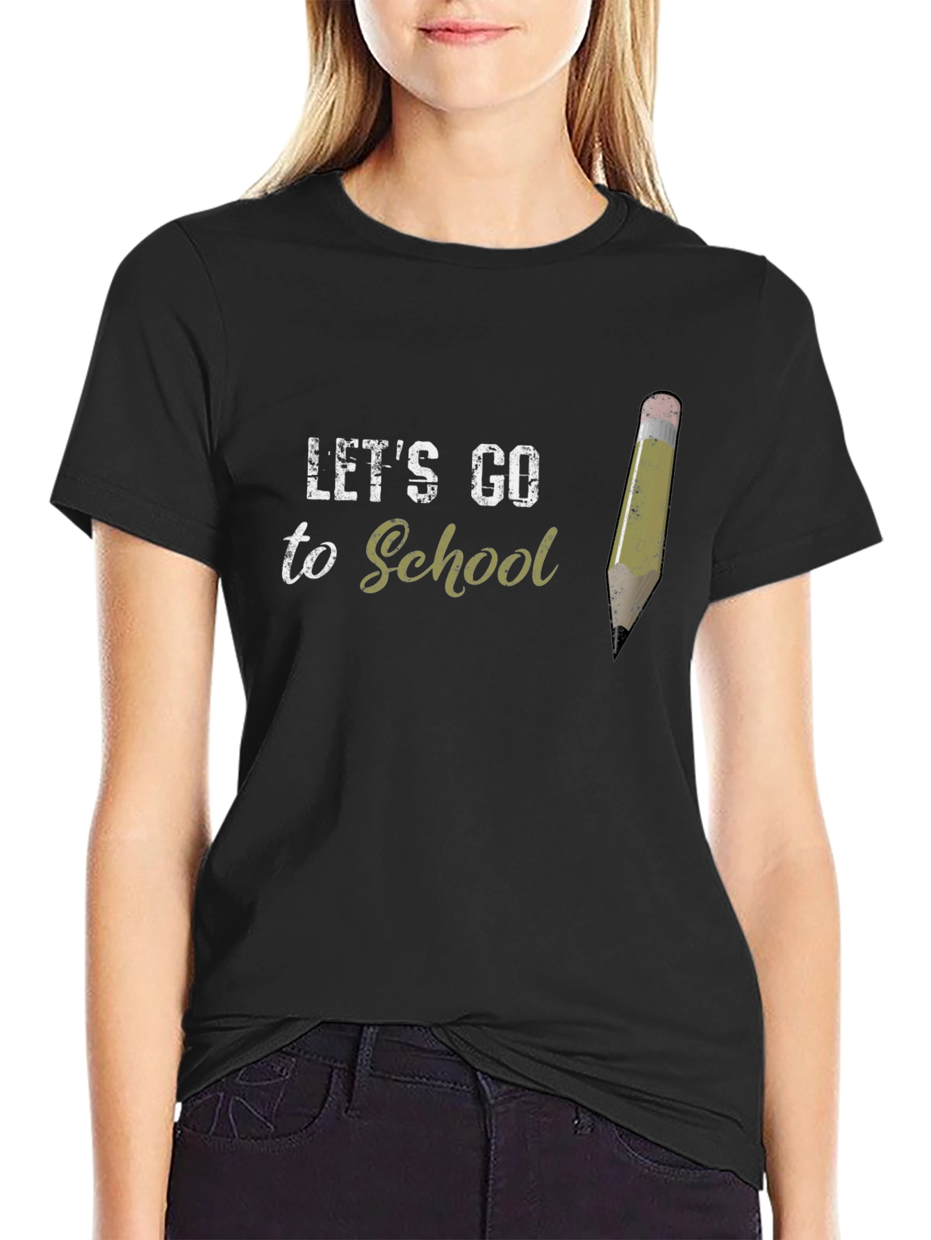 Lets Go to School Graphic T-Shirt