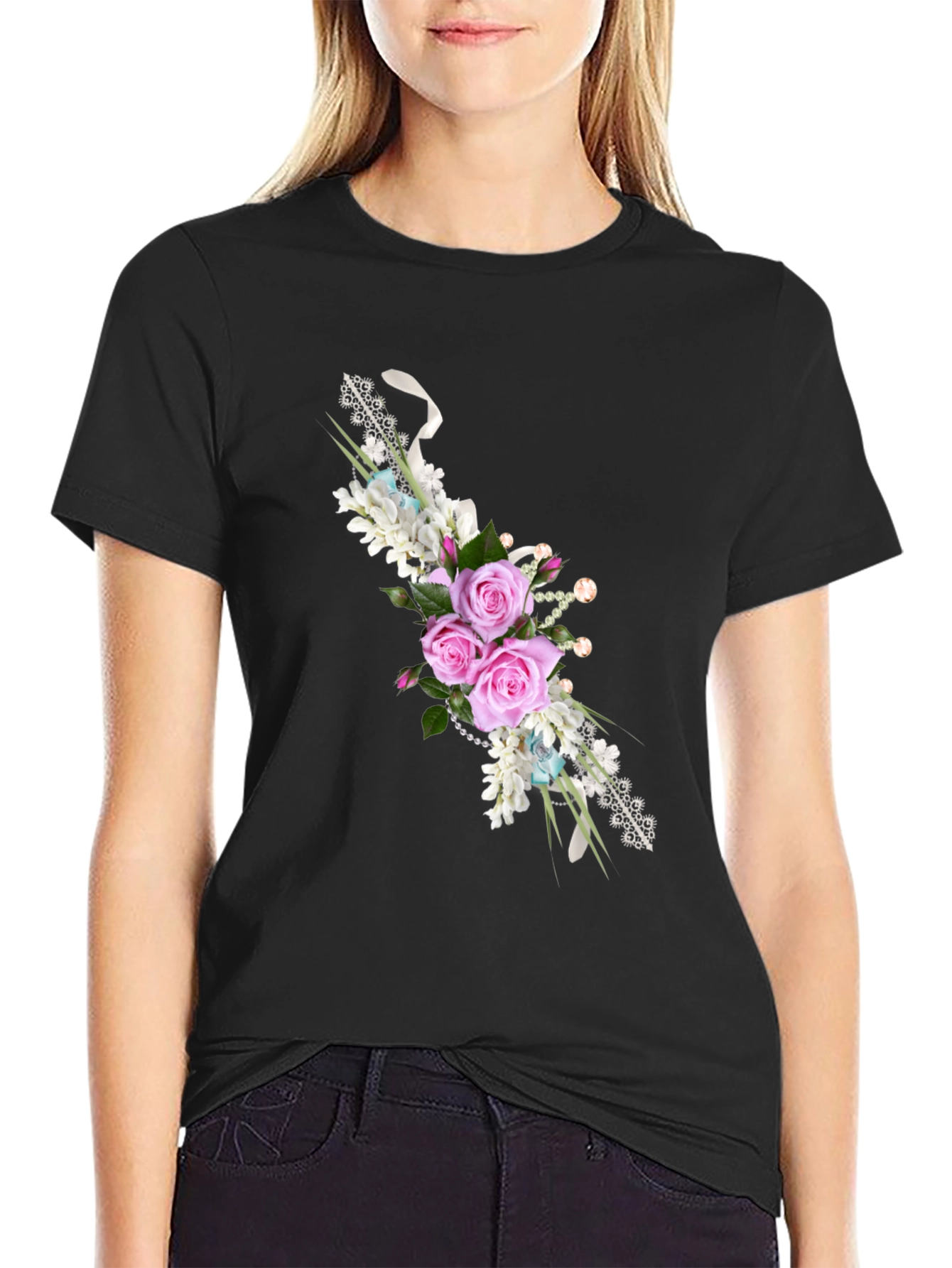 Floral Rose T-Shirt - Stylish Menswear