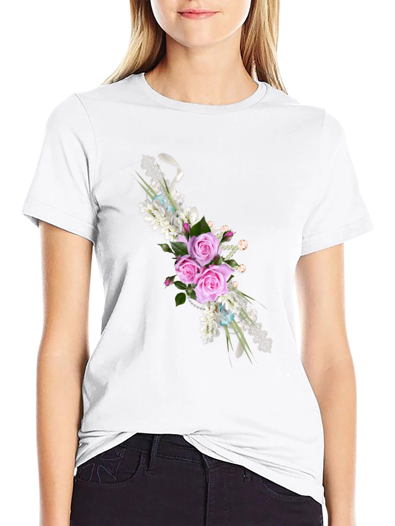 Floral Rose T-Shirt - Stylish Menswear