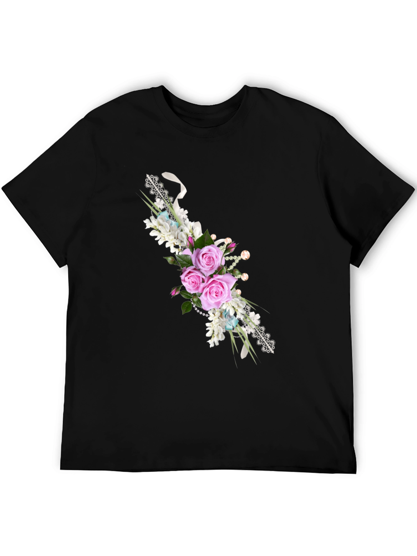 Floral Rose T-Shirt - Stylish Menswear