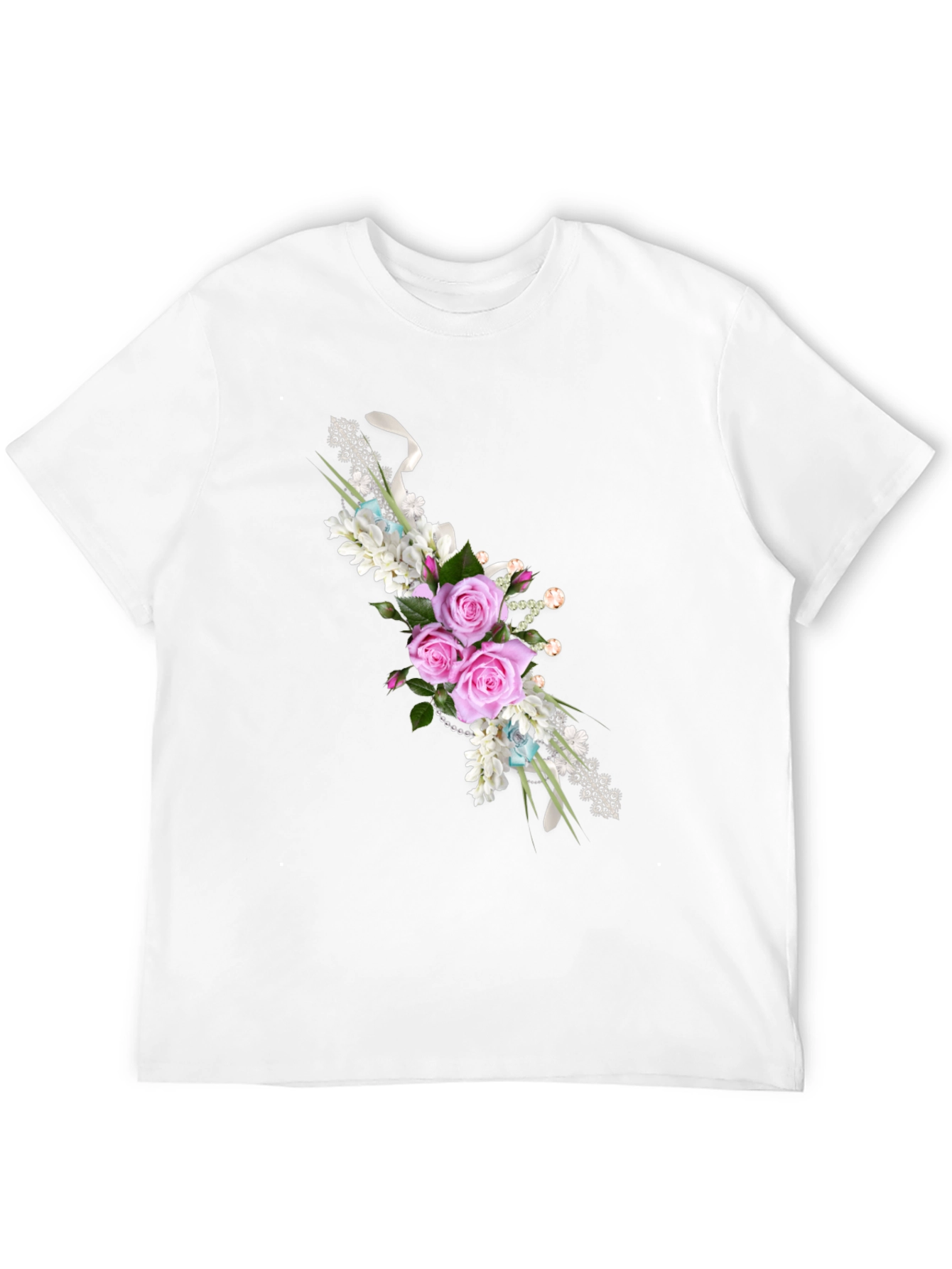 Floral Rose T-Shirt - Stylish Menswear
