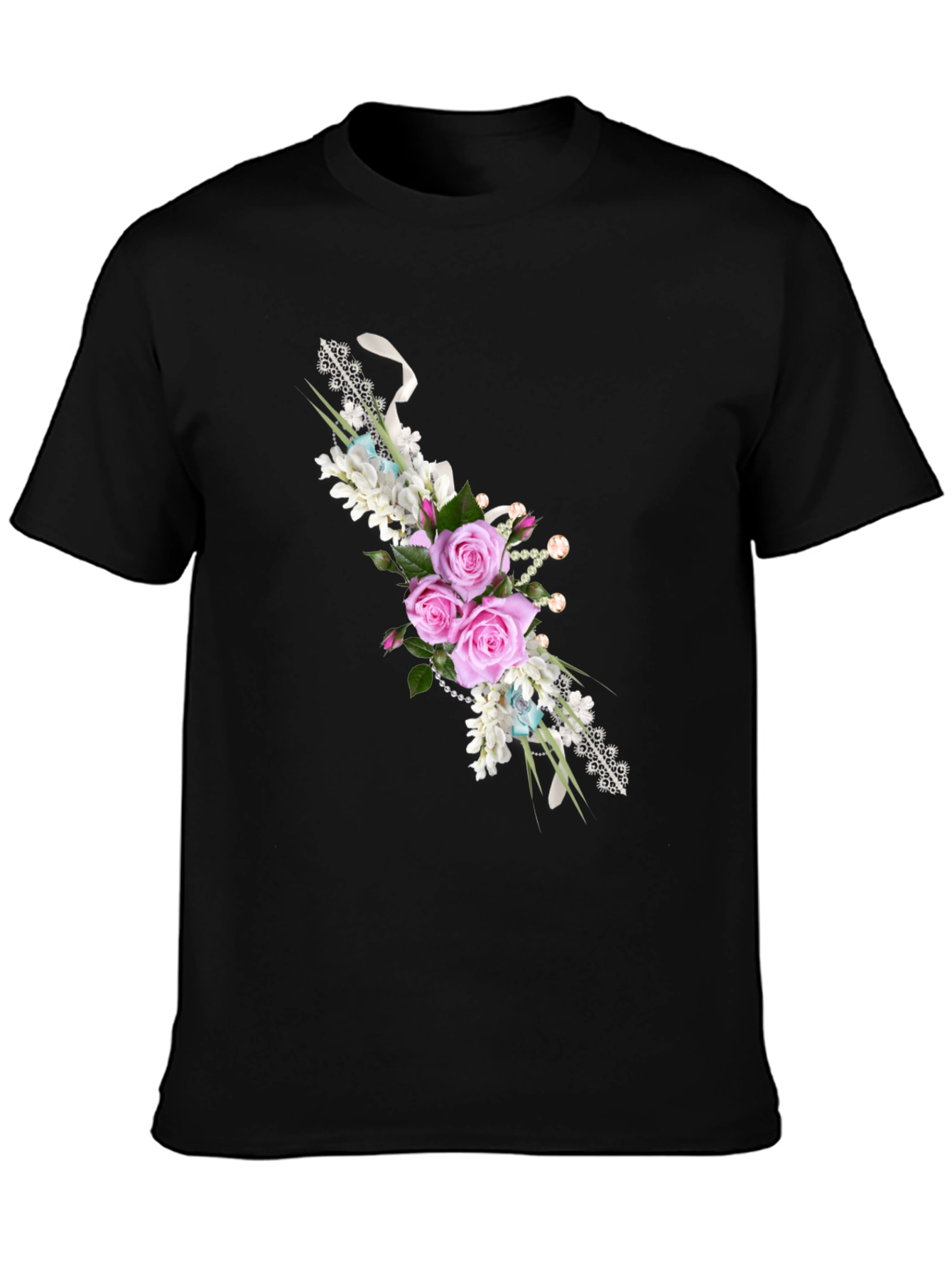 Floral Rose T-Shirt - Stylish Menswear