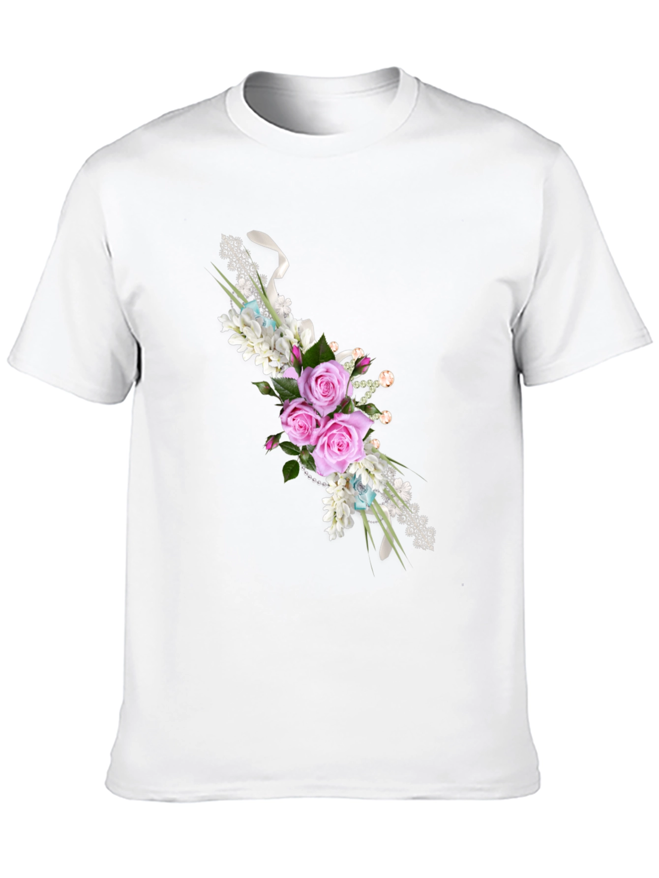 Floral Rose T-Shirt - Stylish Menswear