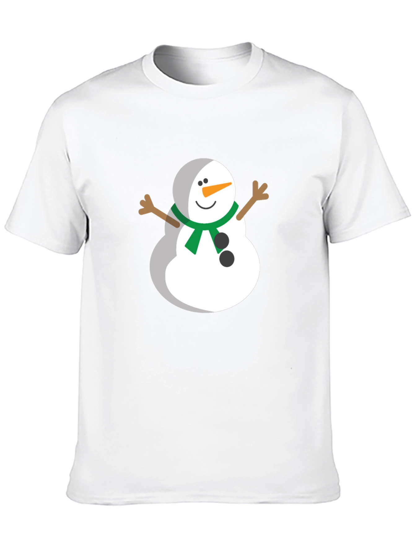 Festive Snowman Graphic Tee - Black