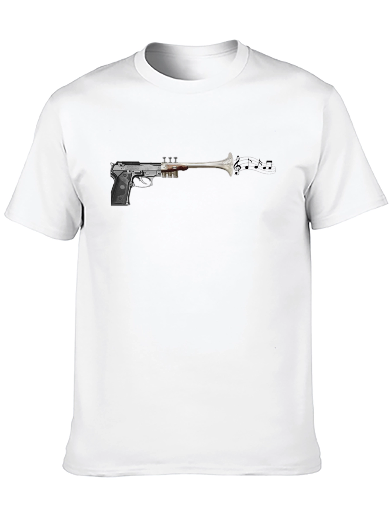 Musical Gun T-Shirt - Stylish & Unique Design