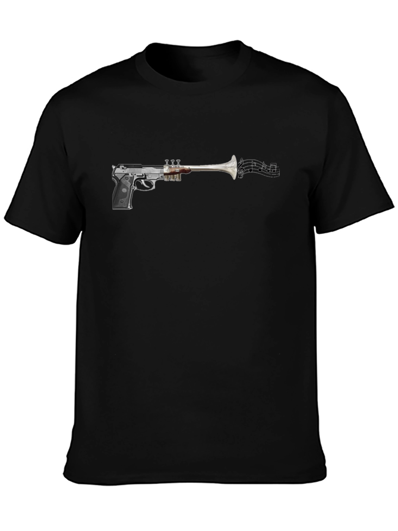 Musical Gun T-Shirt - Stylish & Unique Design