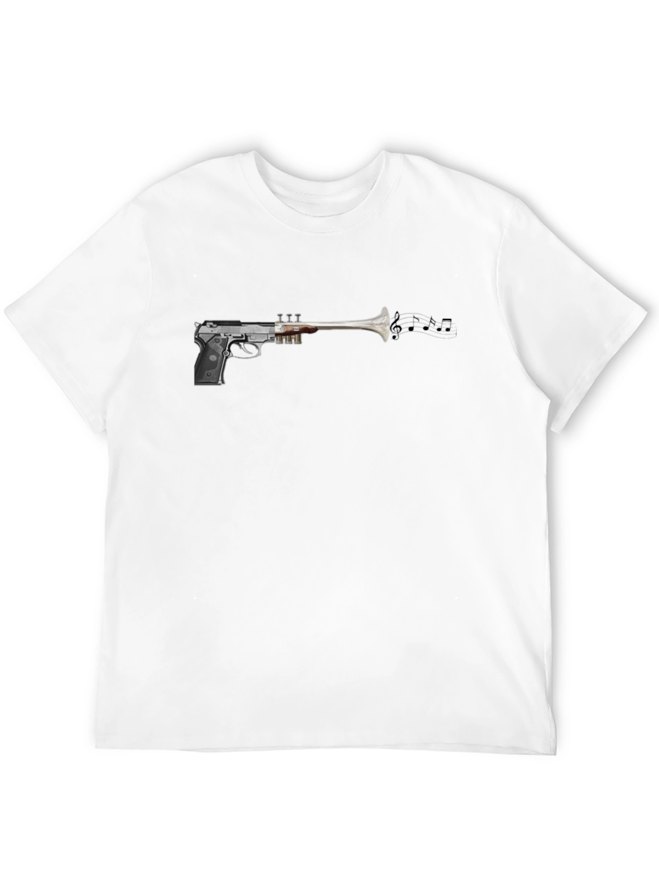 Musical Gun T-Shirt - Stylish & Unique Design