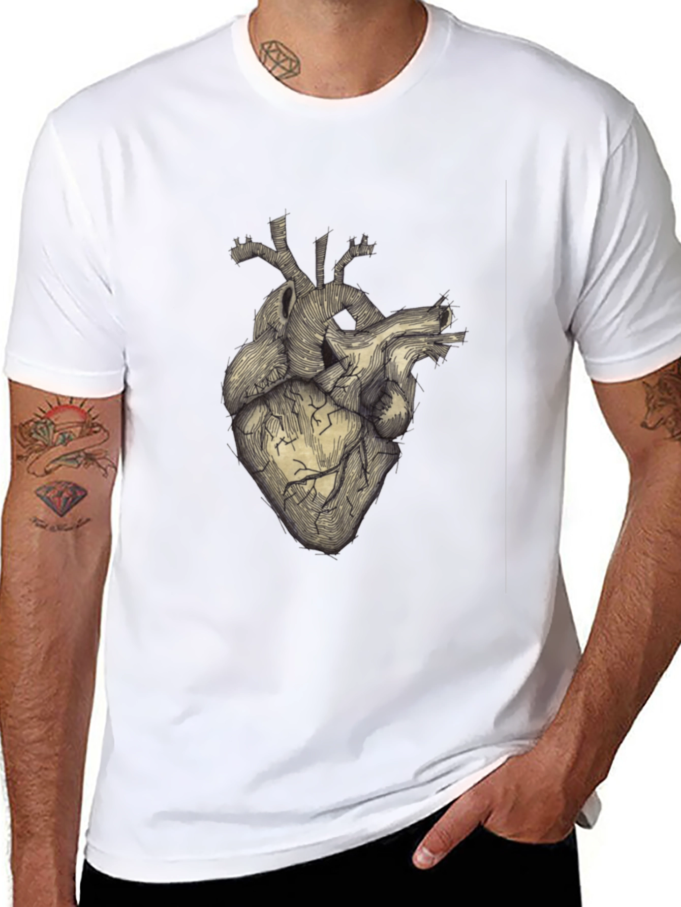 Anatomical Heart Graphic Tee - Unique Design
