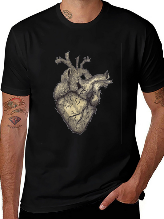 Anatomical Heart Graphic Tee - Unique Design