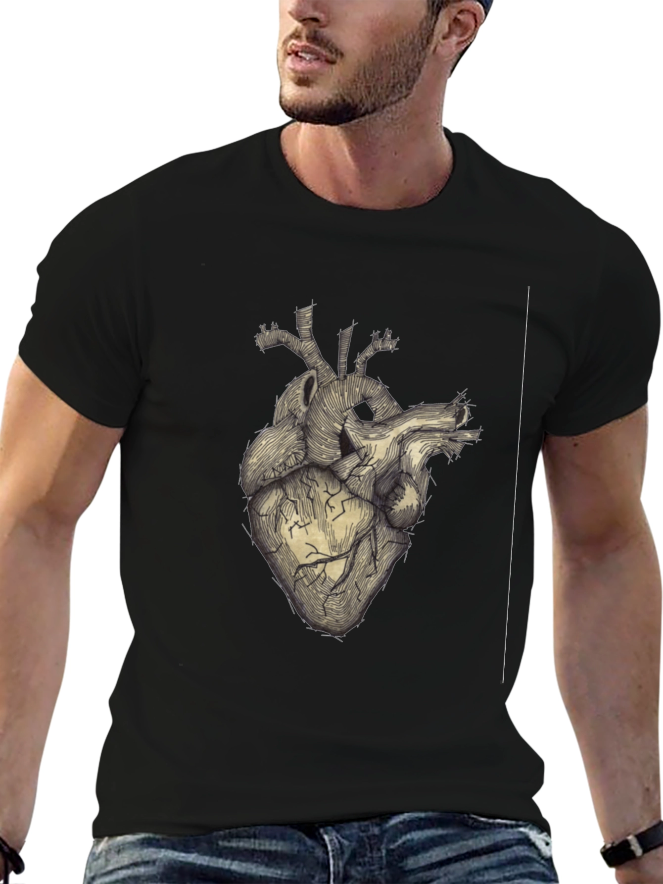 Anatomical Heart Graphic Tee - Unique Design