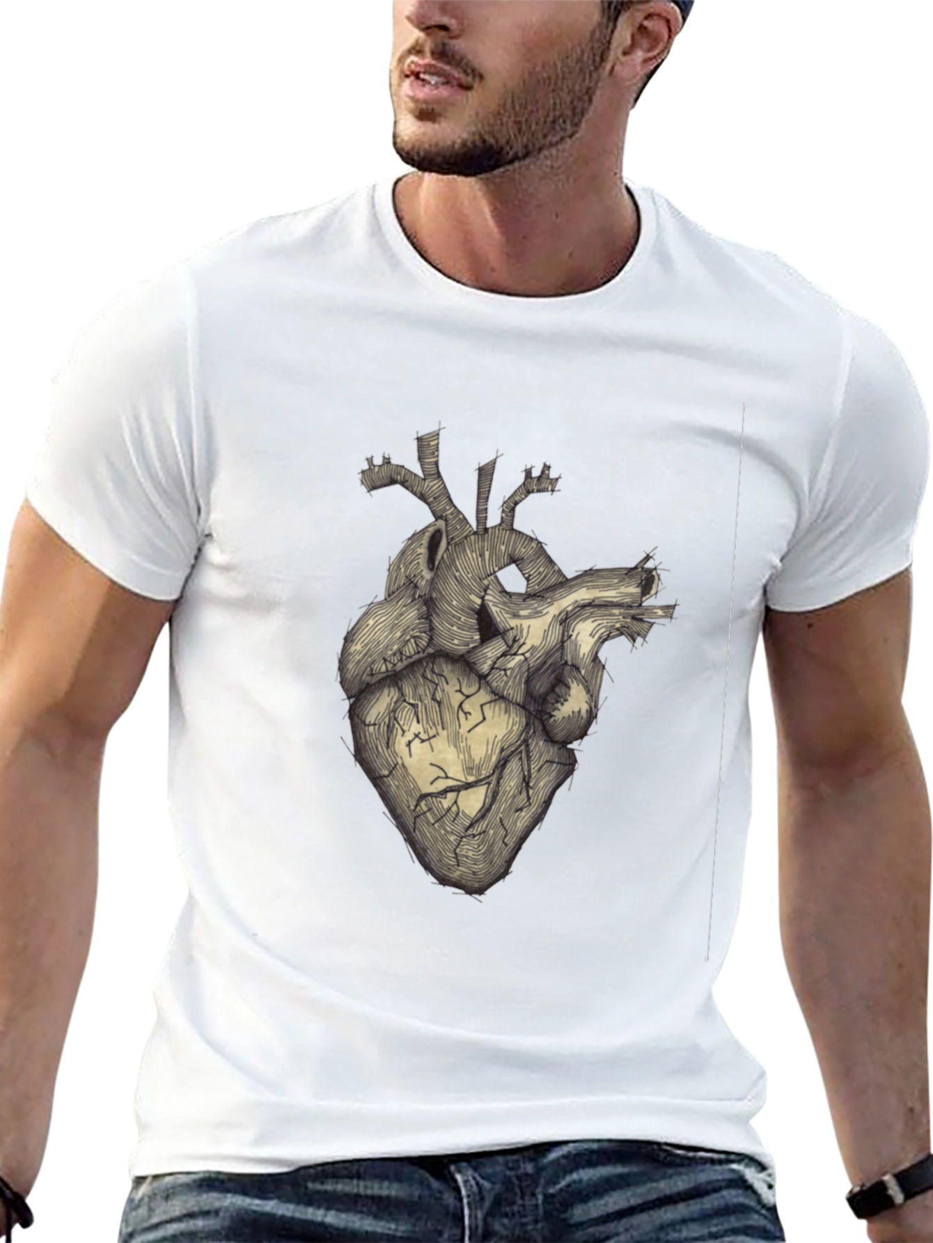 Anatomical Heart Graphic Tee - Unique Design