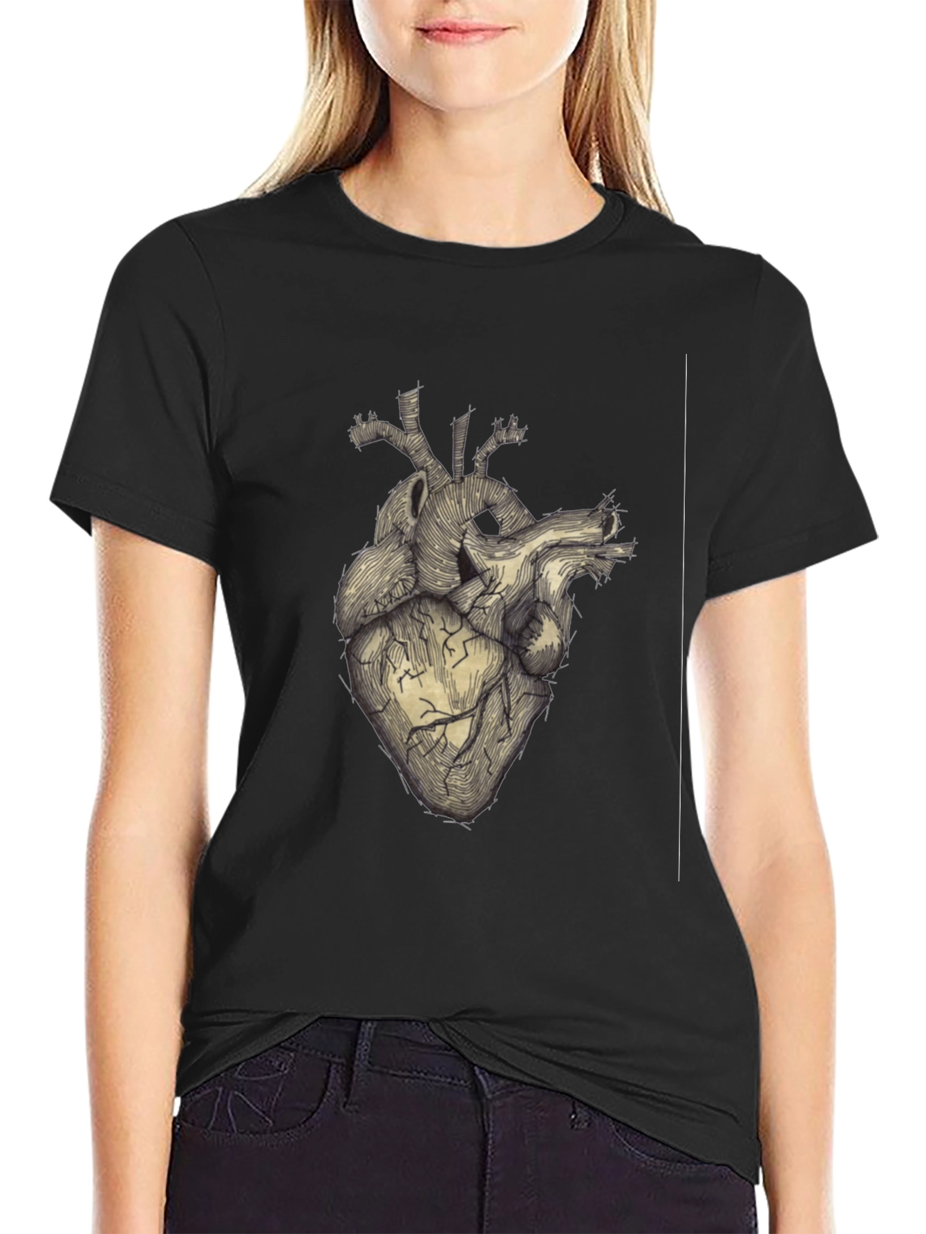 Anatomical Heart Graphic Tee - Unique Design