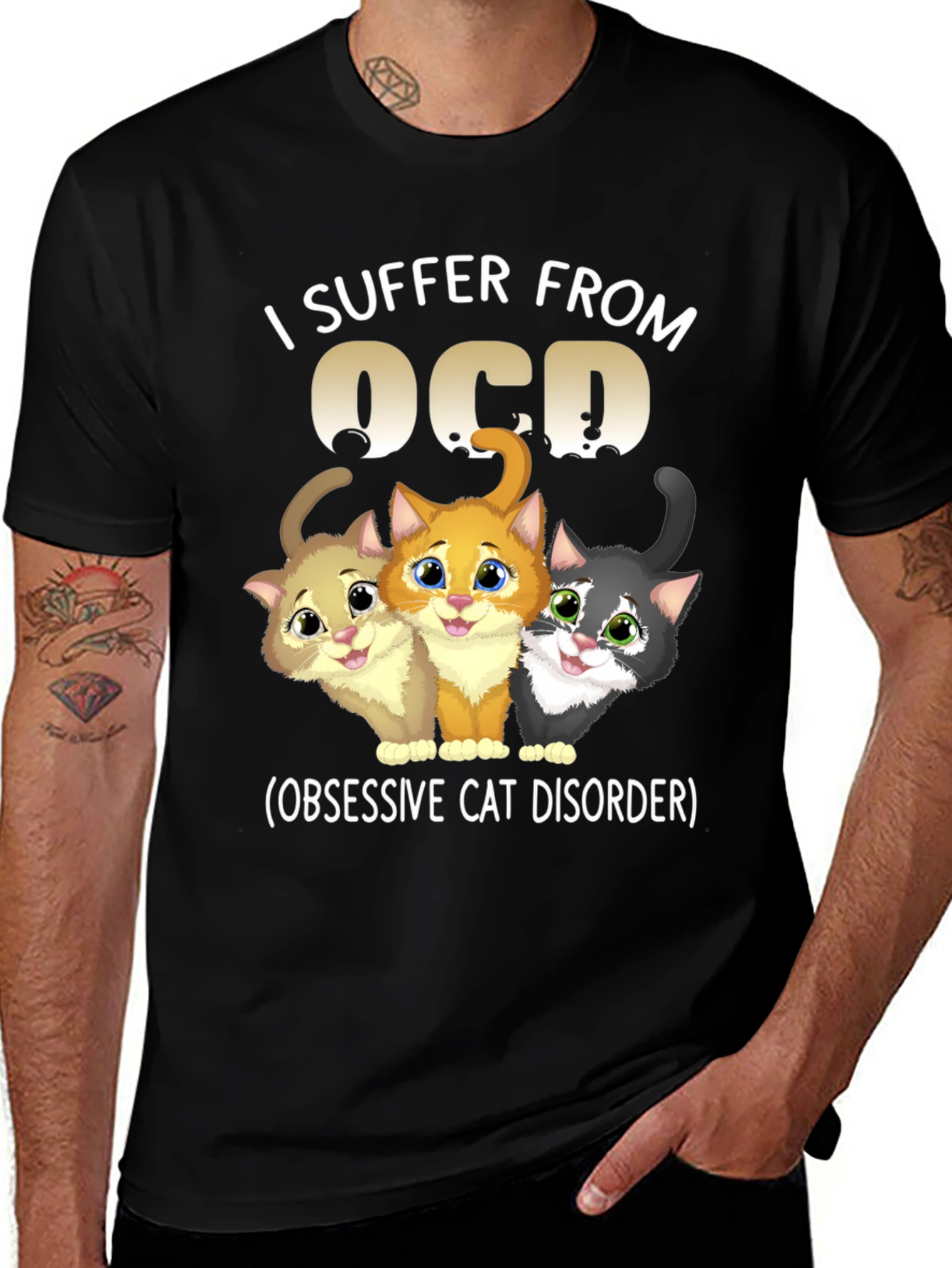 OCD Obsessive Cat Disorder Graphic T-Shirt