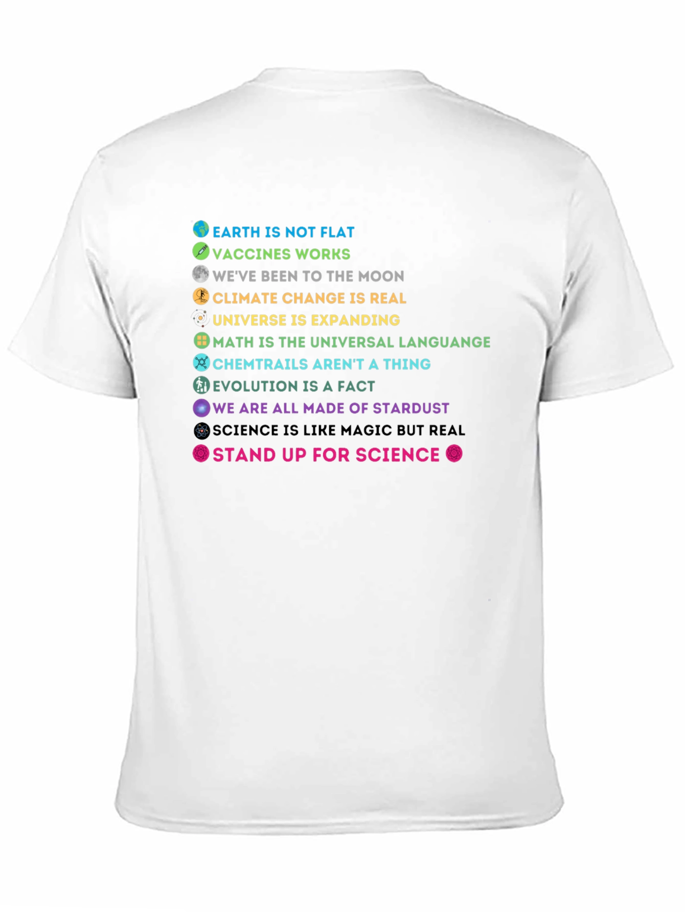 Science Facts Graphic Tee - Earth Not Flat T-Shirt