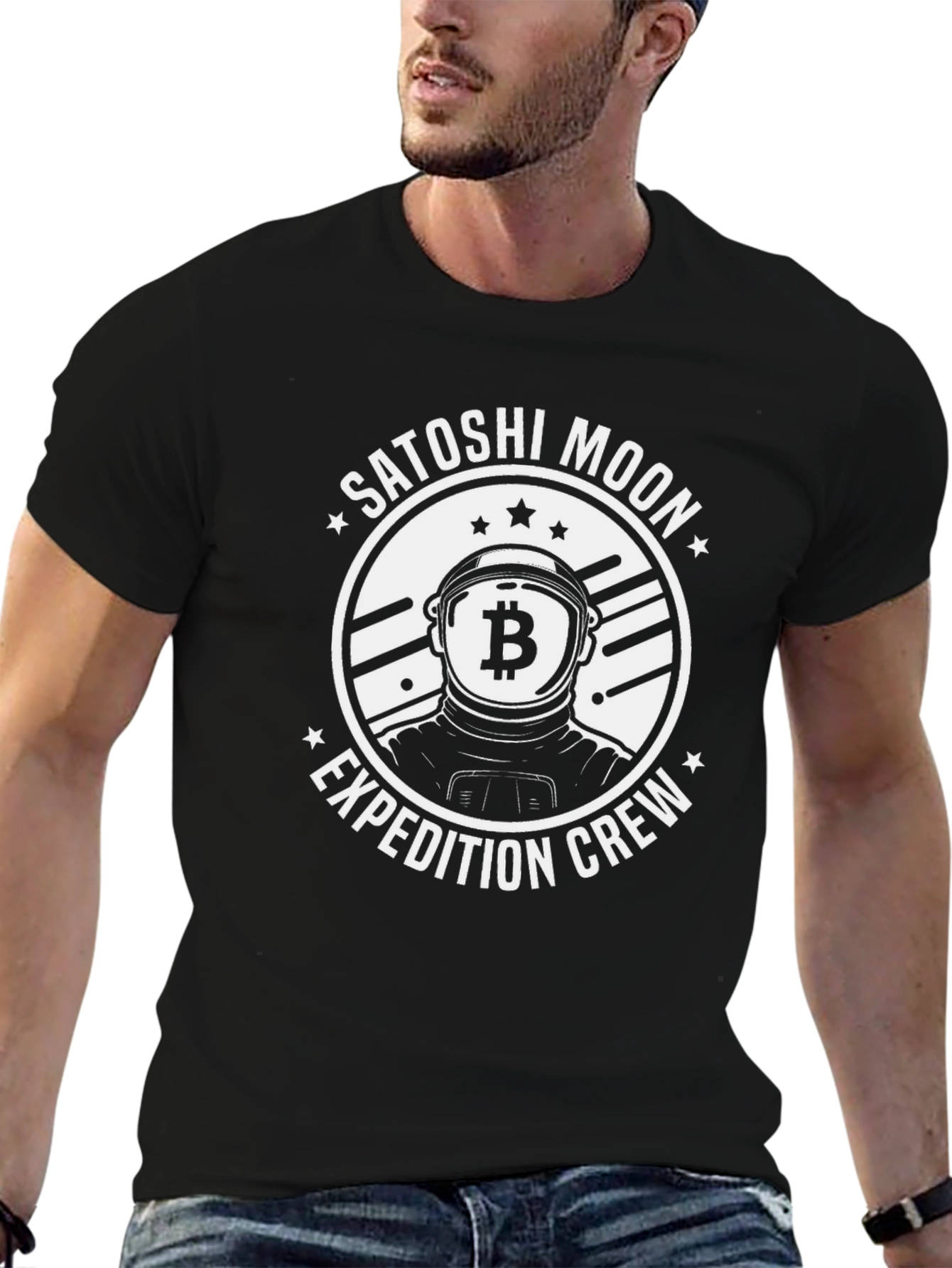 Satoshi Moon Expedition Crew Graphic T-Shirt