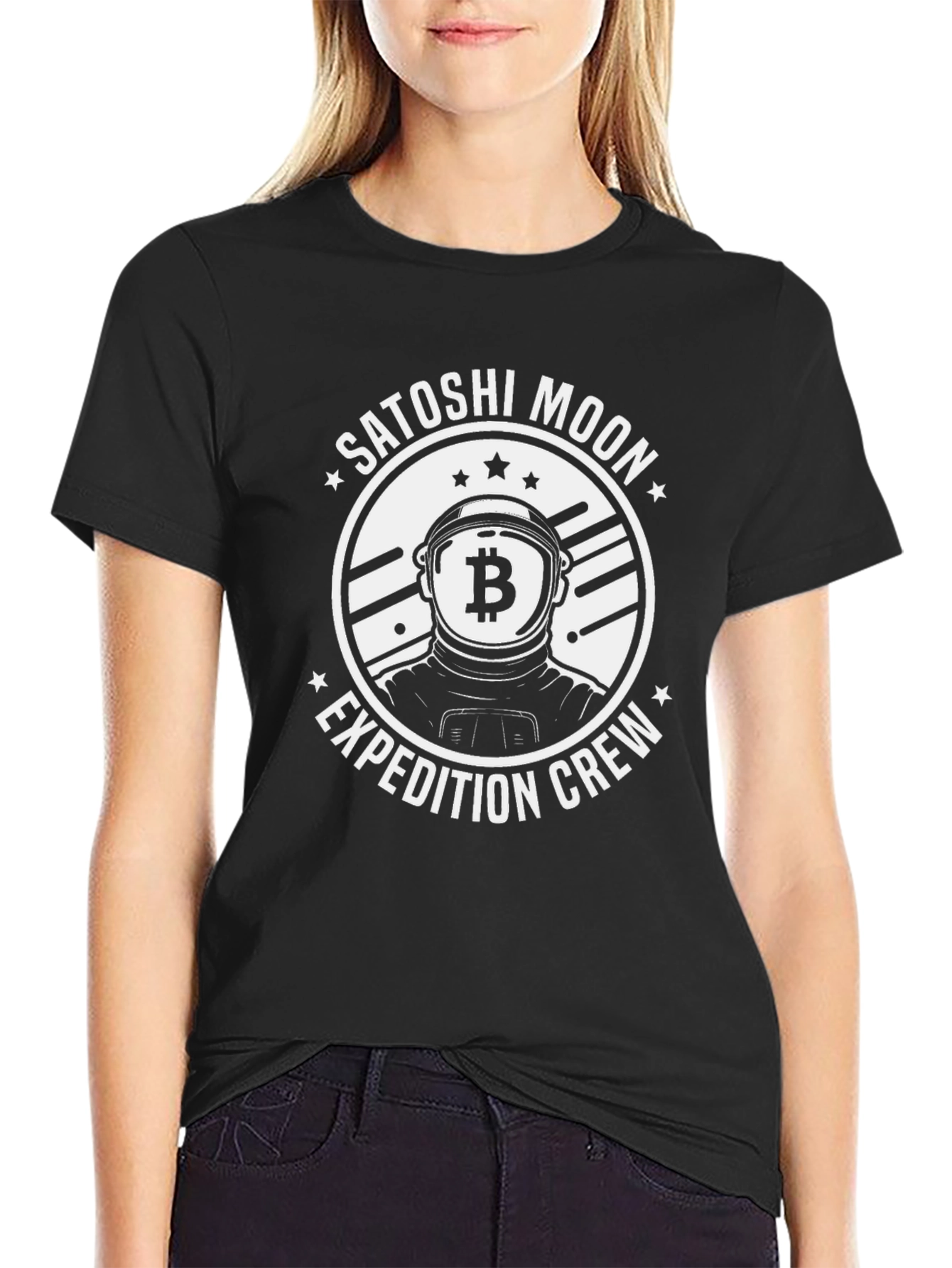 Satoshi Moon Expedition Crew Graphic T-Shirt