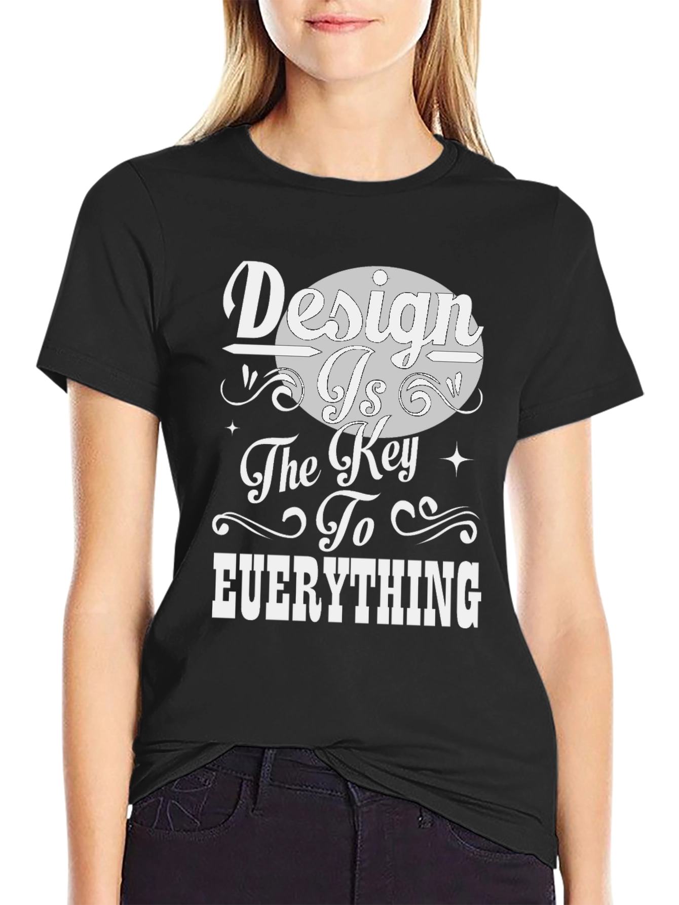 Design is the Key Black Graphic Tee