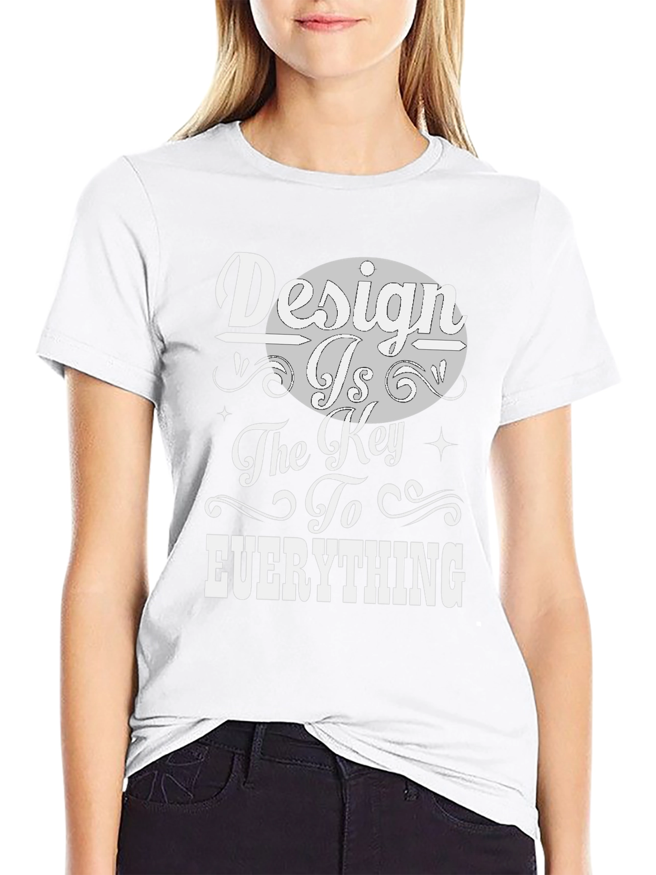 Design is the Key Black Graphic Tee