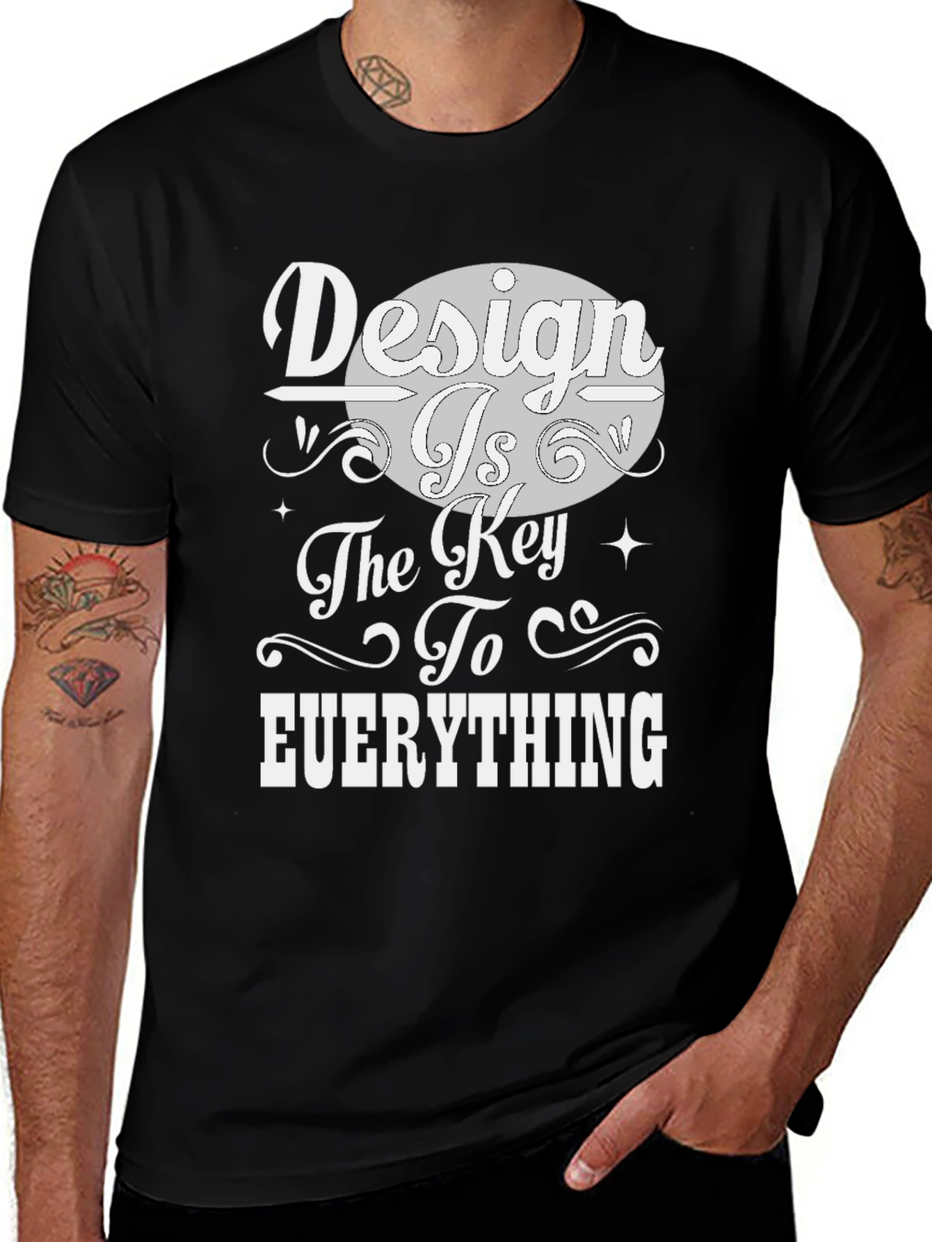 Design is the Key Black Graphic Tee