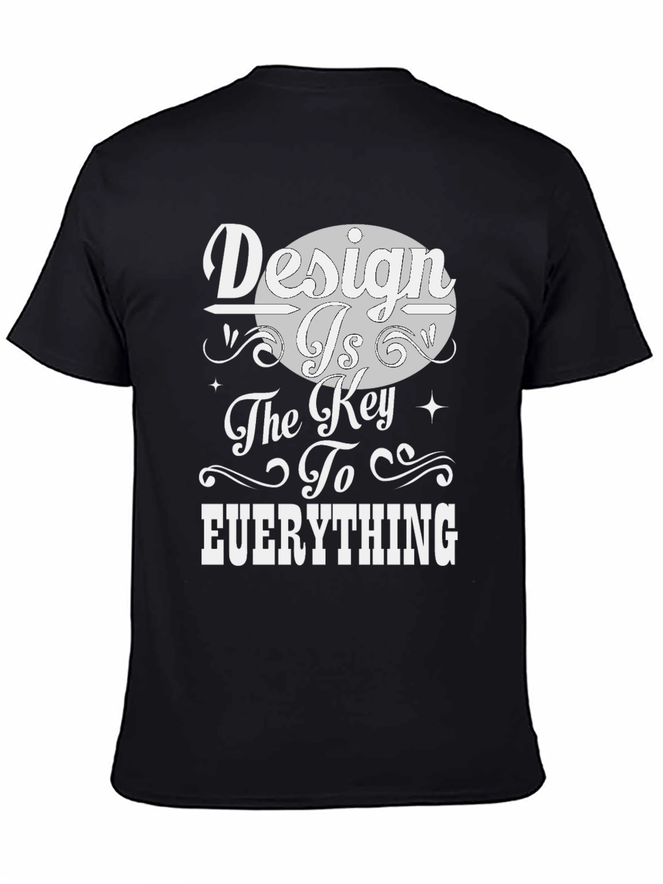 Design is the Key Black Graphic Tee