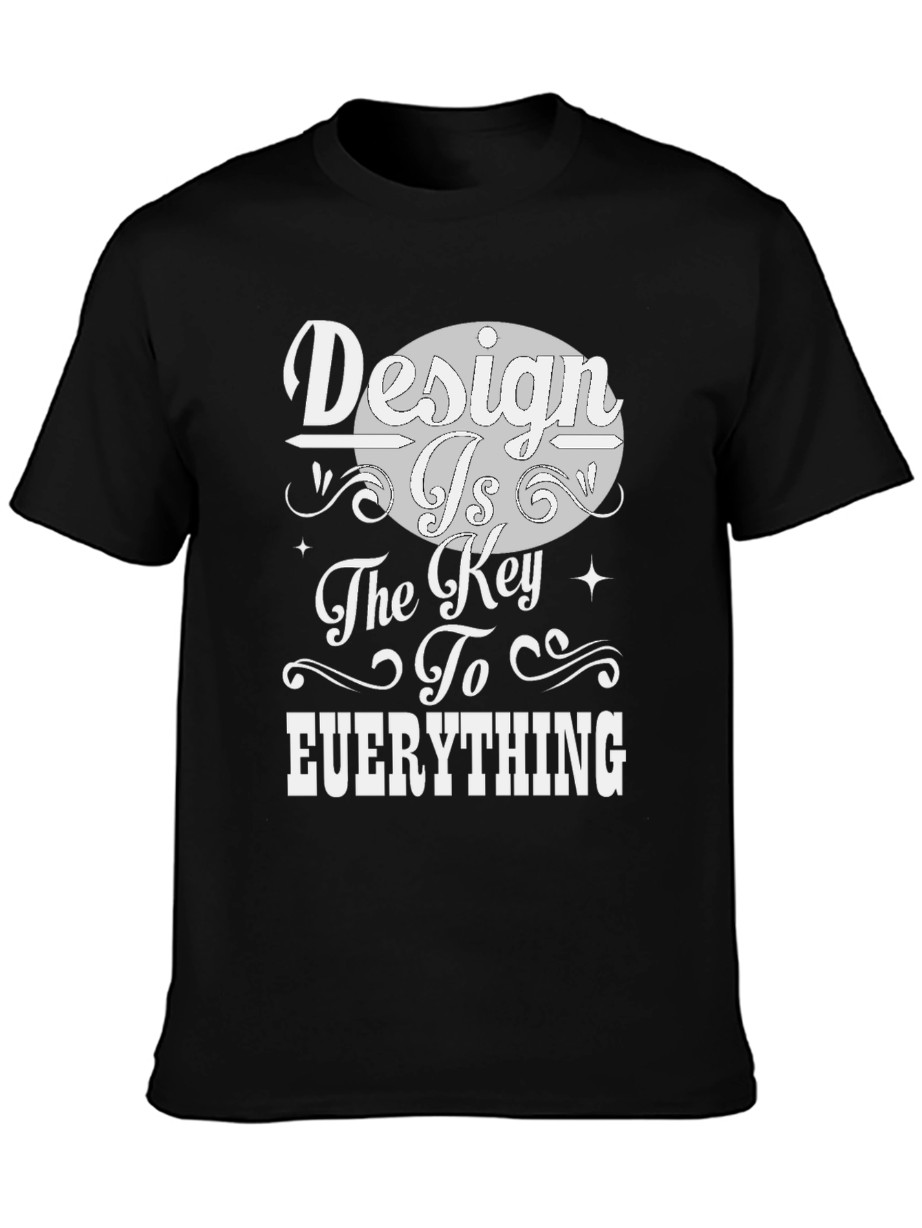 Design is the Key Black Graphic Tee