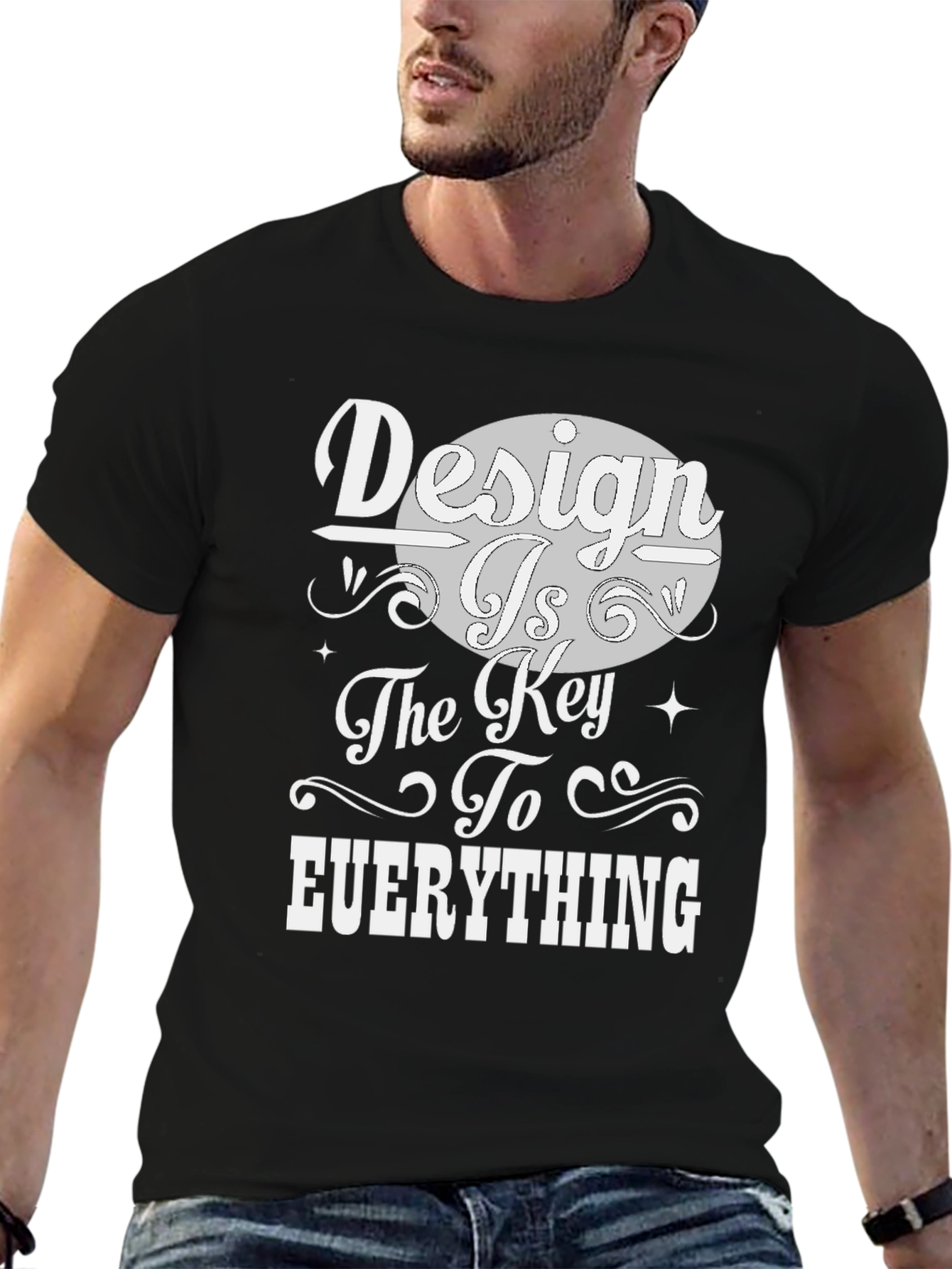 Design is the Key Black Graphic Tee