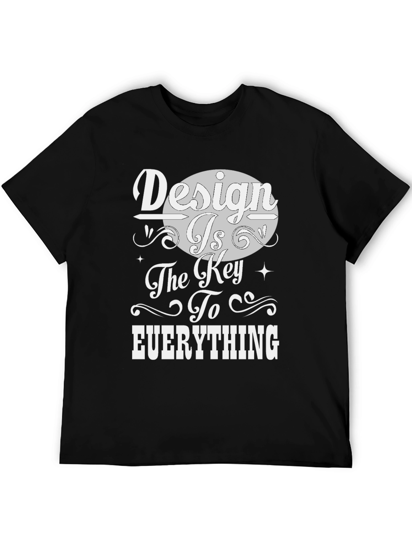 Design is the Key Black Graphic Tee