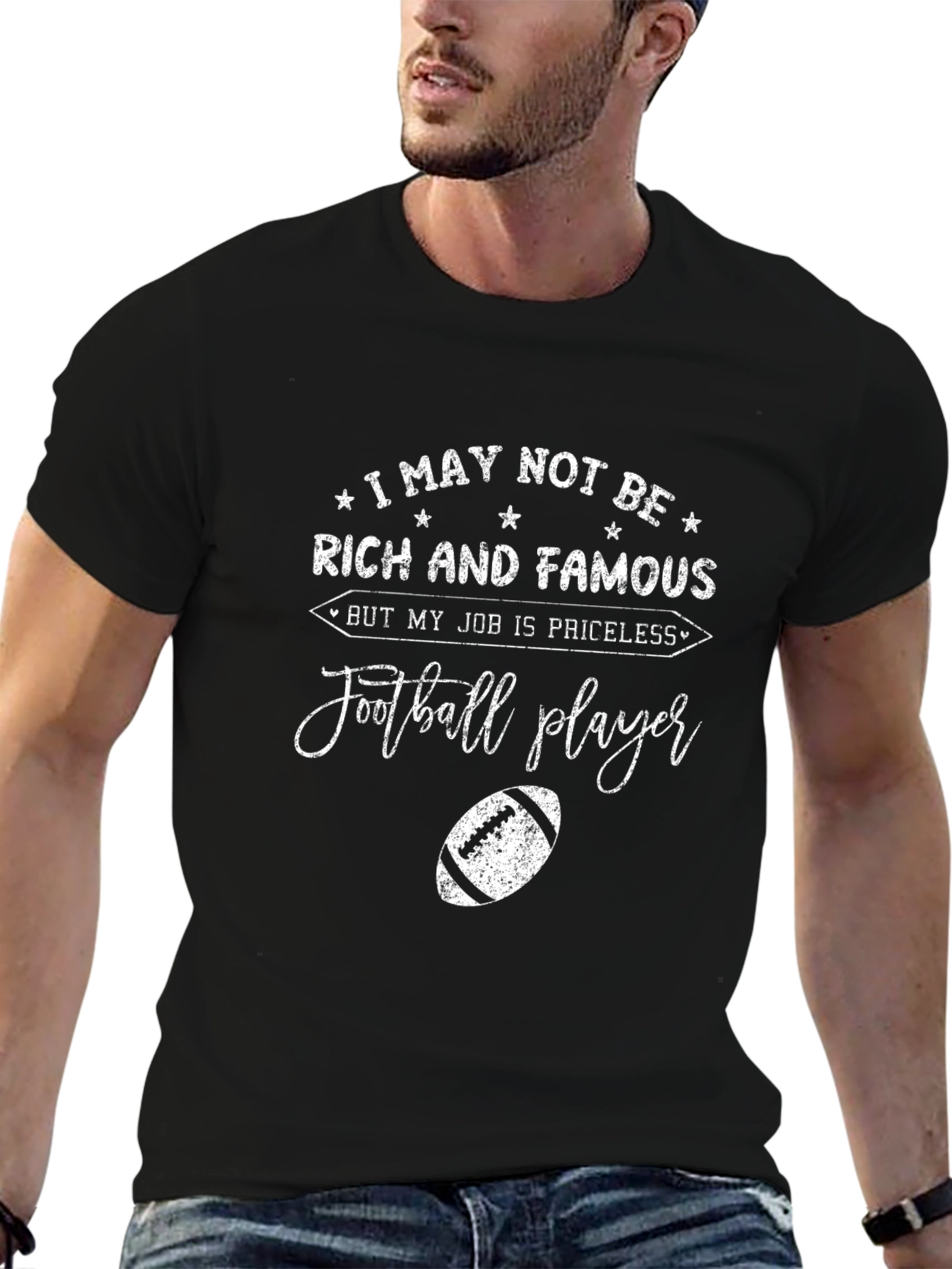 Football Player Priceless Job Graphic T-Shirt