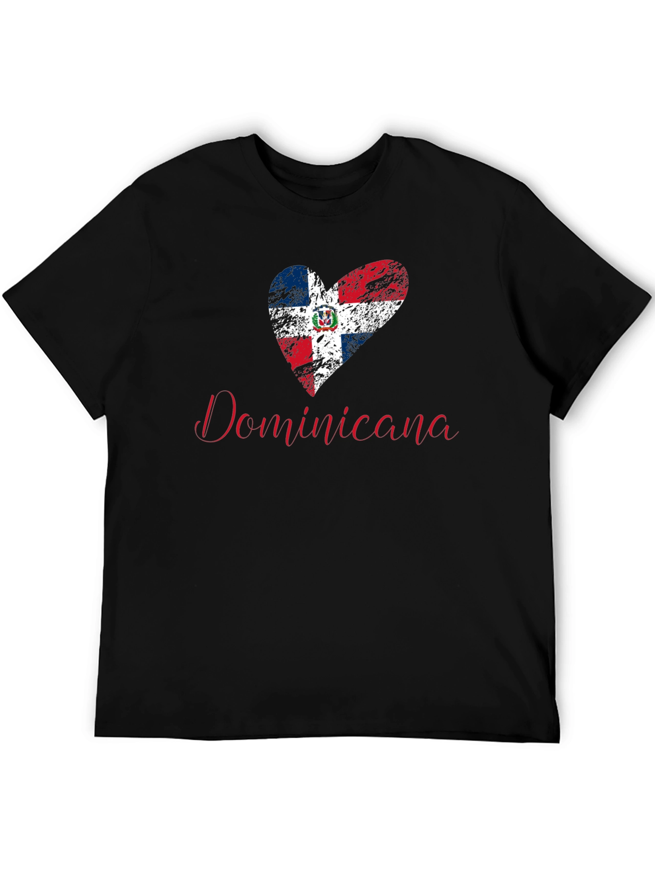 Dominicana Heart Flag T-Shirt - Patriotic Pride