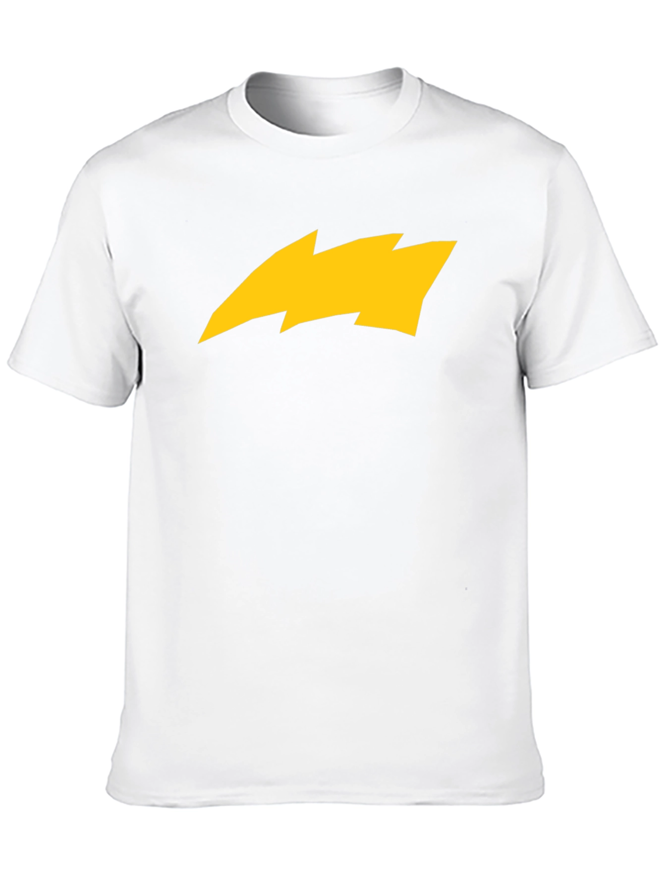 Black T-Shirt with Yellow Lightning Bolt Graphic