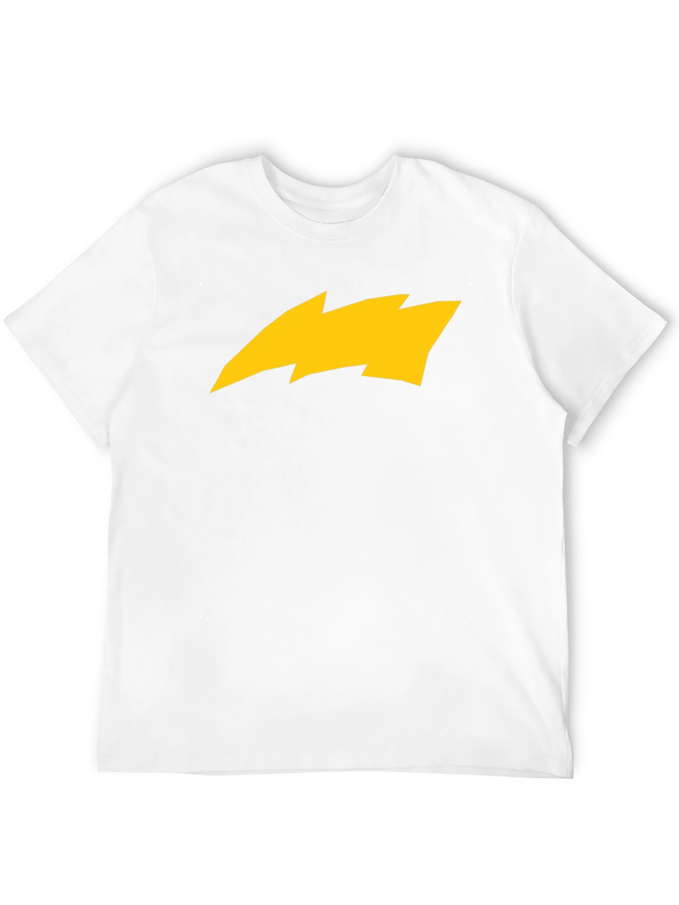 Black T-Shirt with Yellow Lightning Bolt Graphic