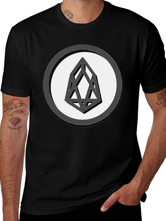Geometric Graphic Print Tee - Black