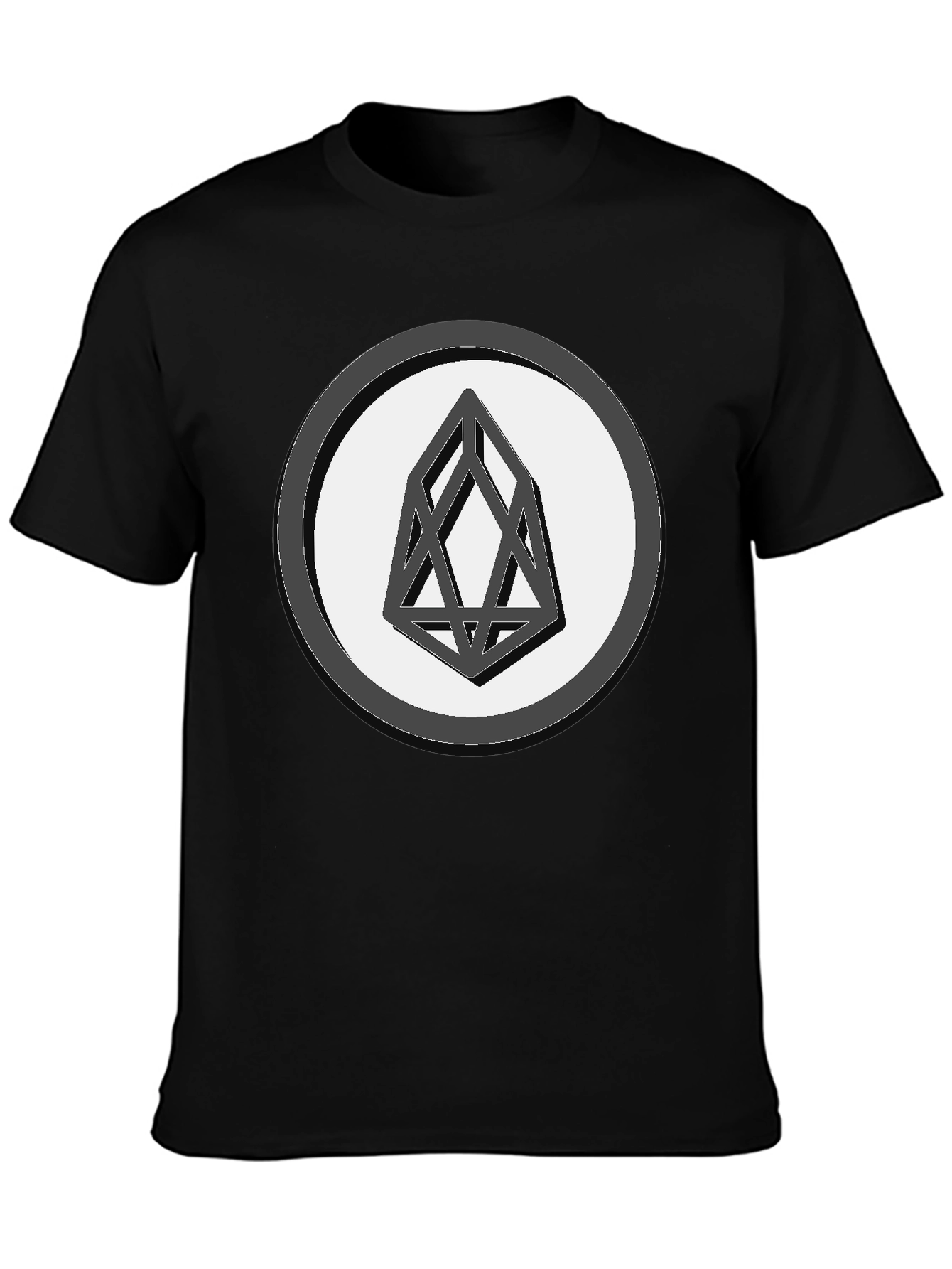 Geometric Graphic Print Tee - Black