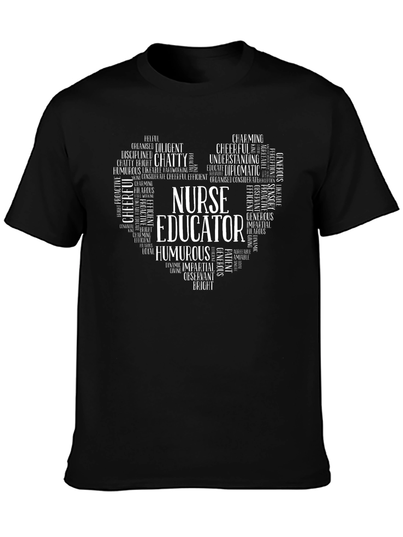 Nurse Educator Heart Word Art T-Shirt